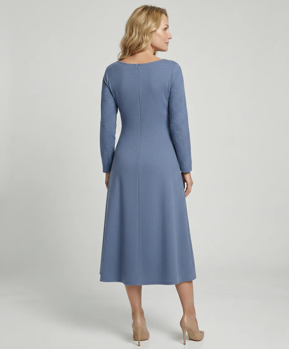 Freizeitkleid Damen Midikleid Tellerrock - Image 3