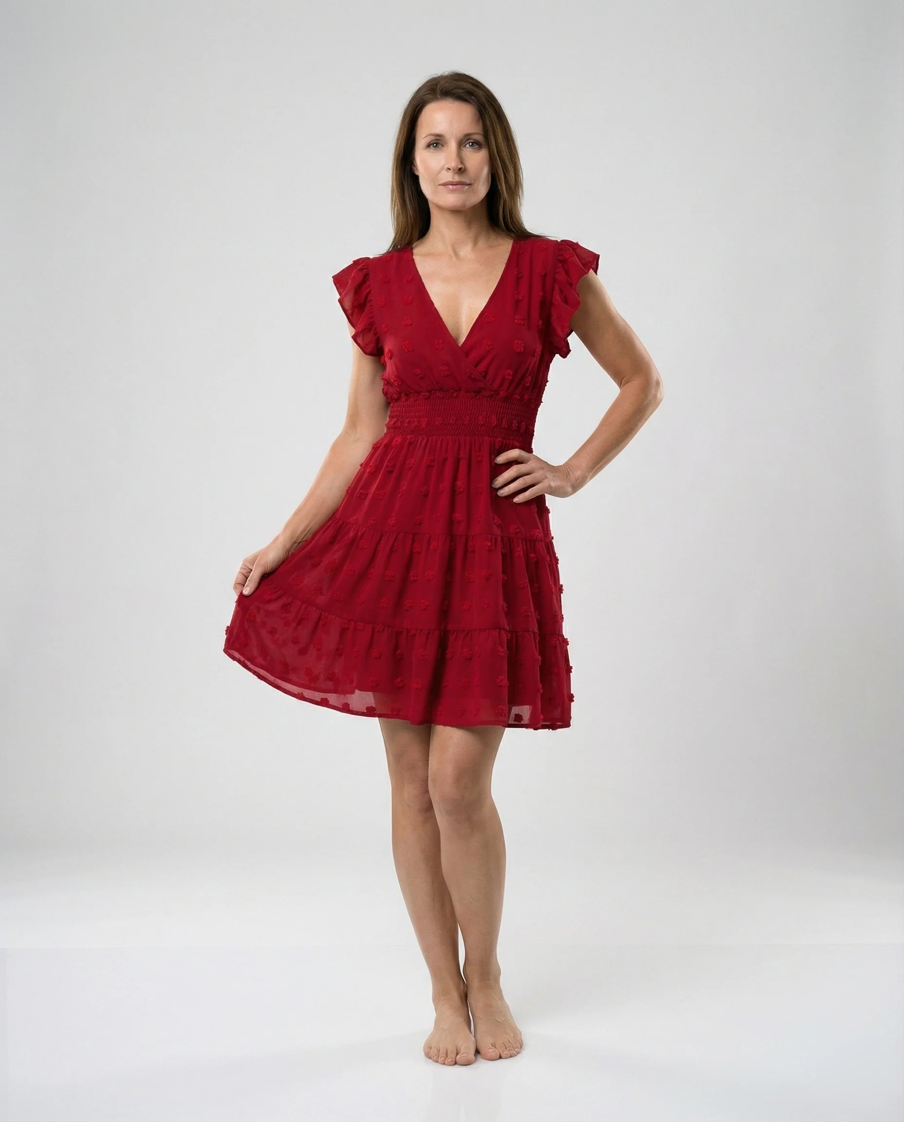 Damen Midikleid mit Smockbund - Image 4