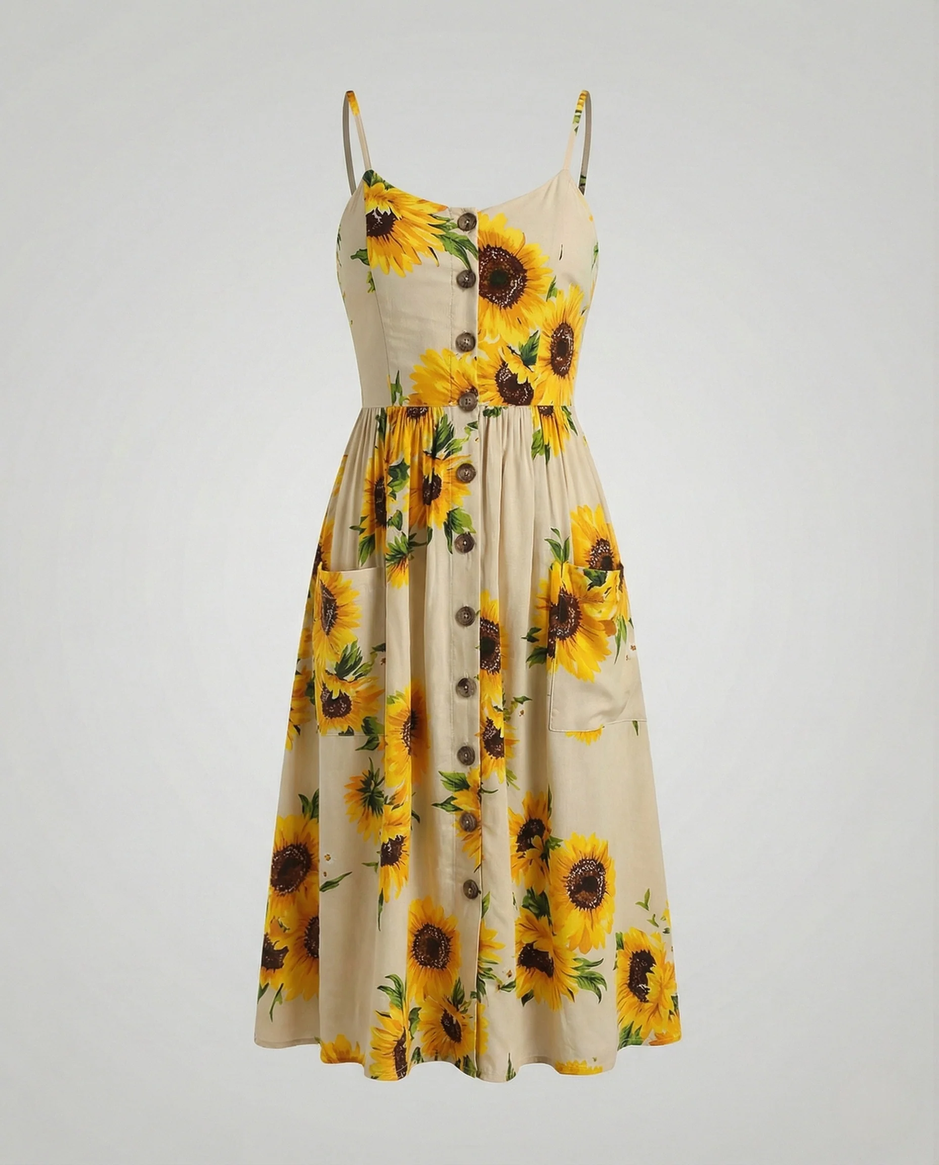 Freizeitkleid Damen Midikleid Träger - Image 9