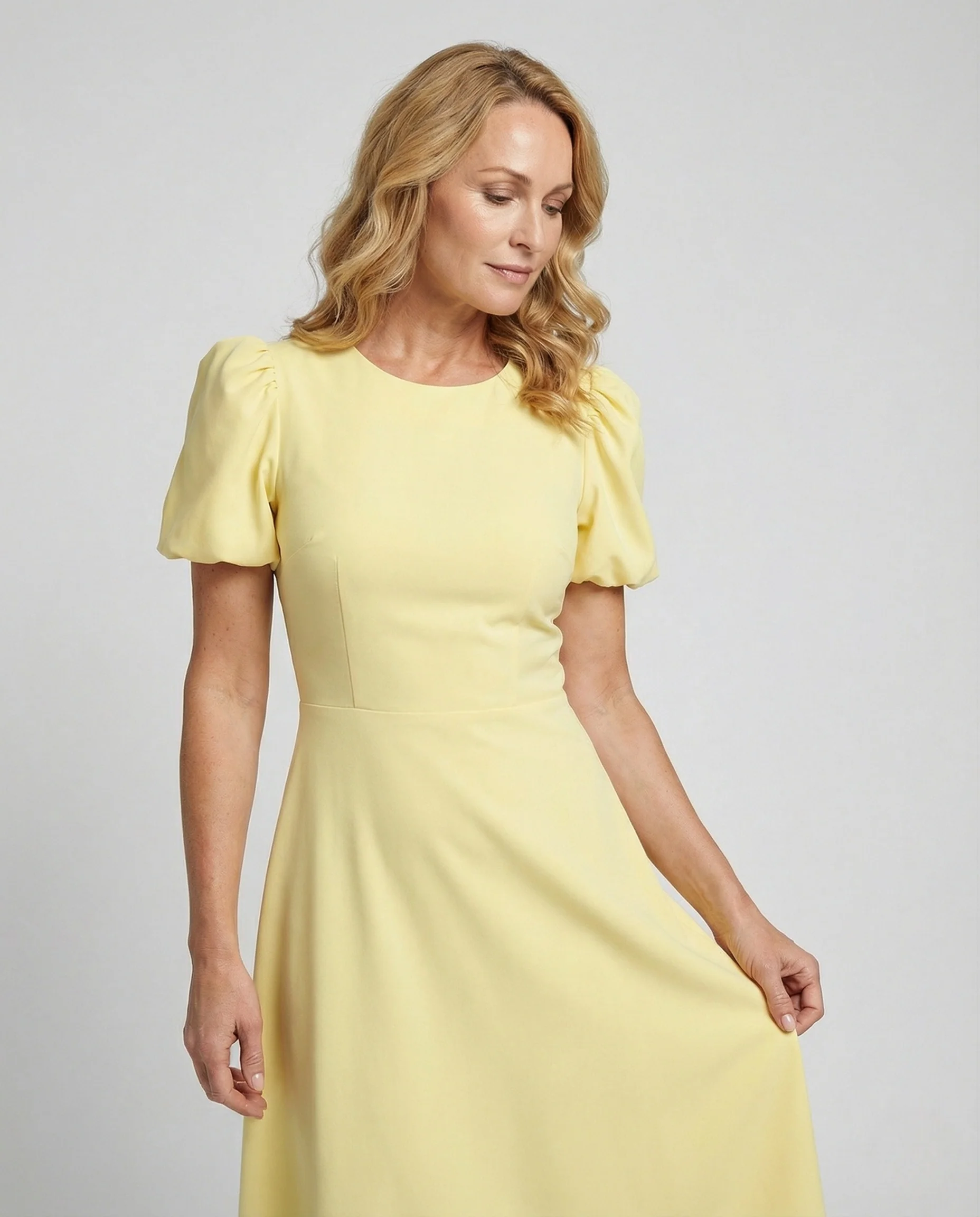 Freizeitkleid Damen Midikleid Volumen - Image 2