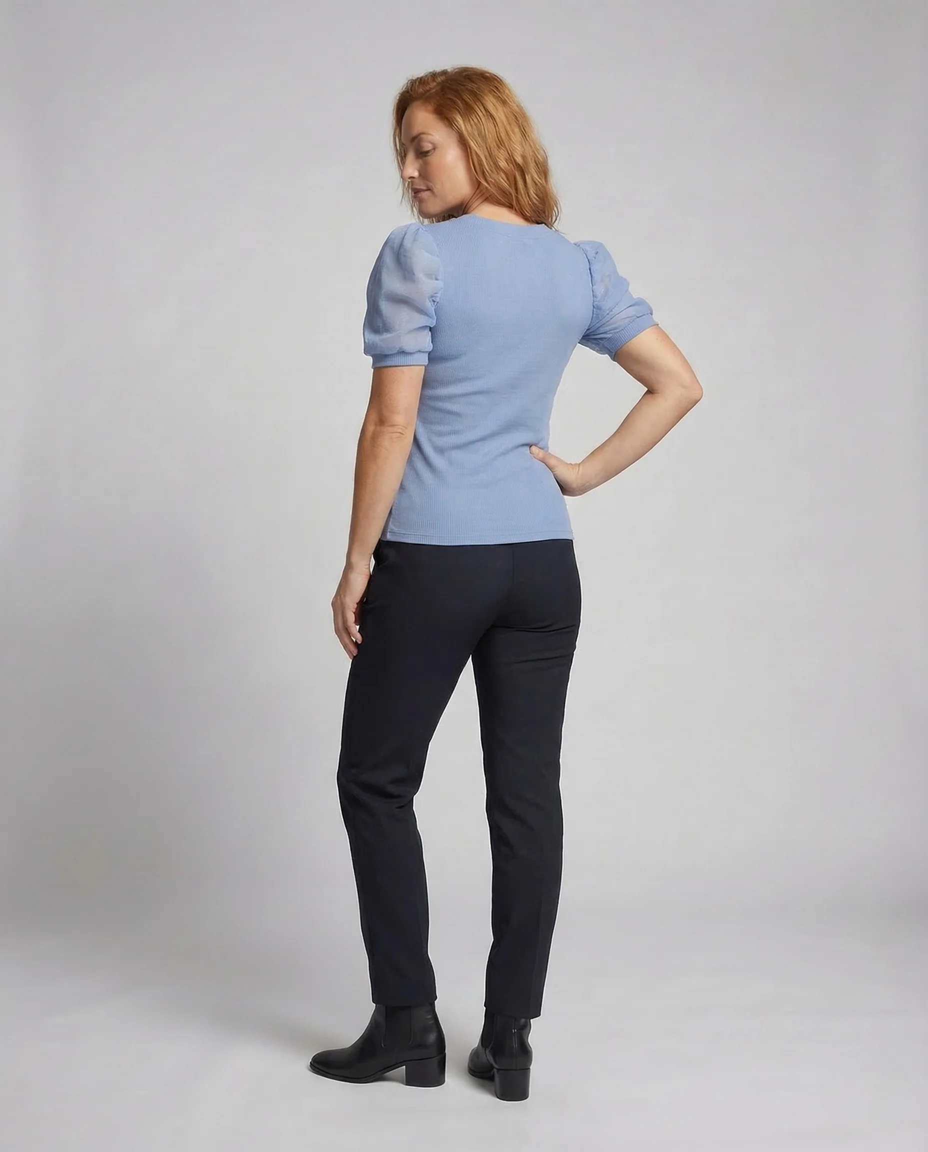 Damen Ripp Top Herz Ausschnitt - Image 4