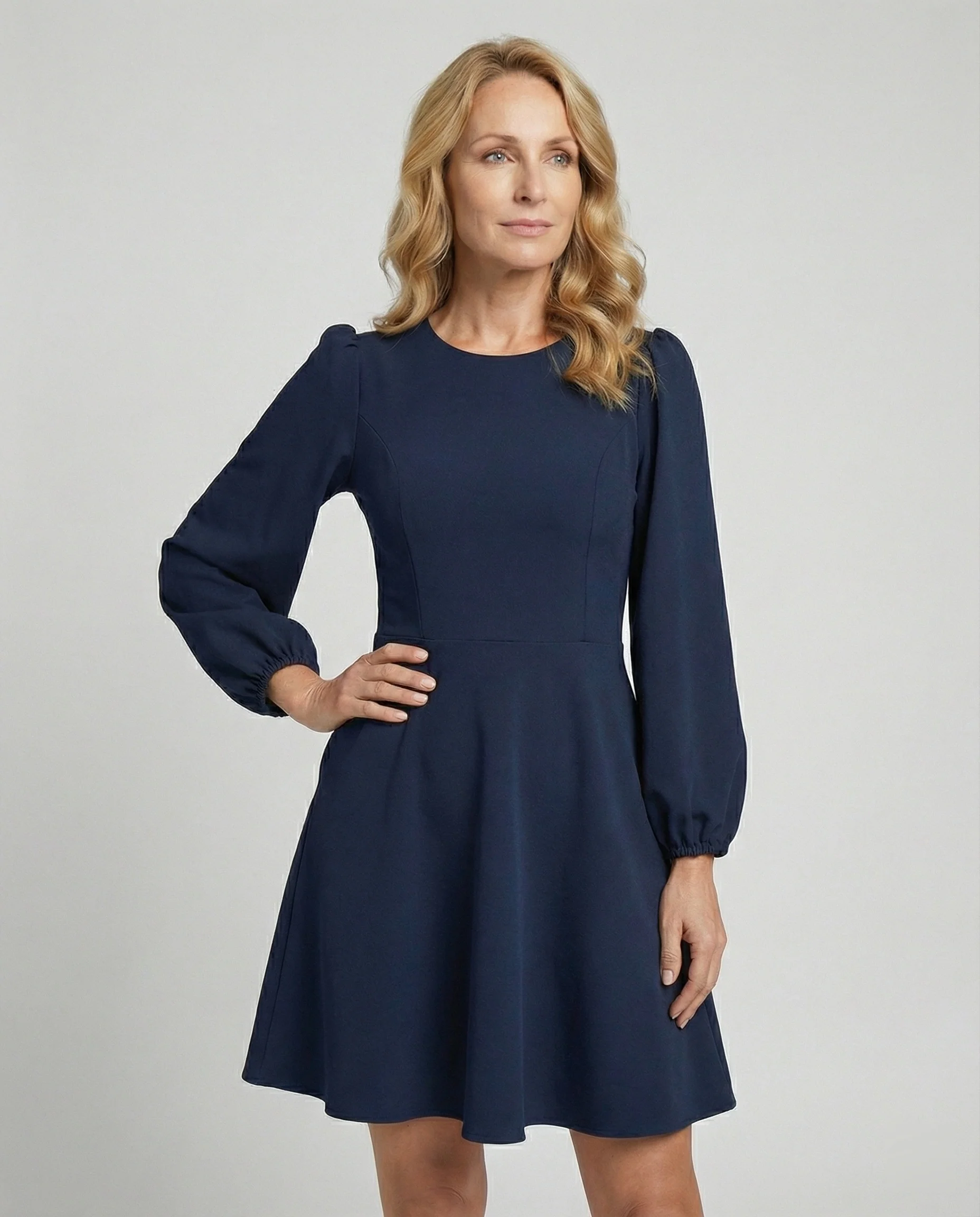 Skaterkleid Mit Ballonärmeln Damen - Image 7