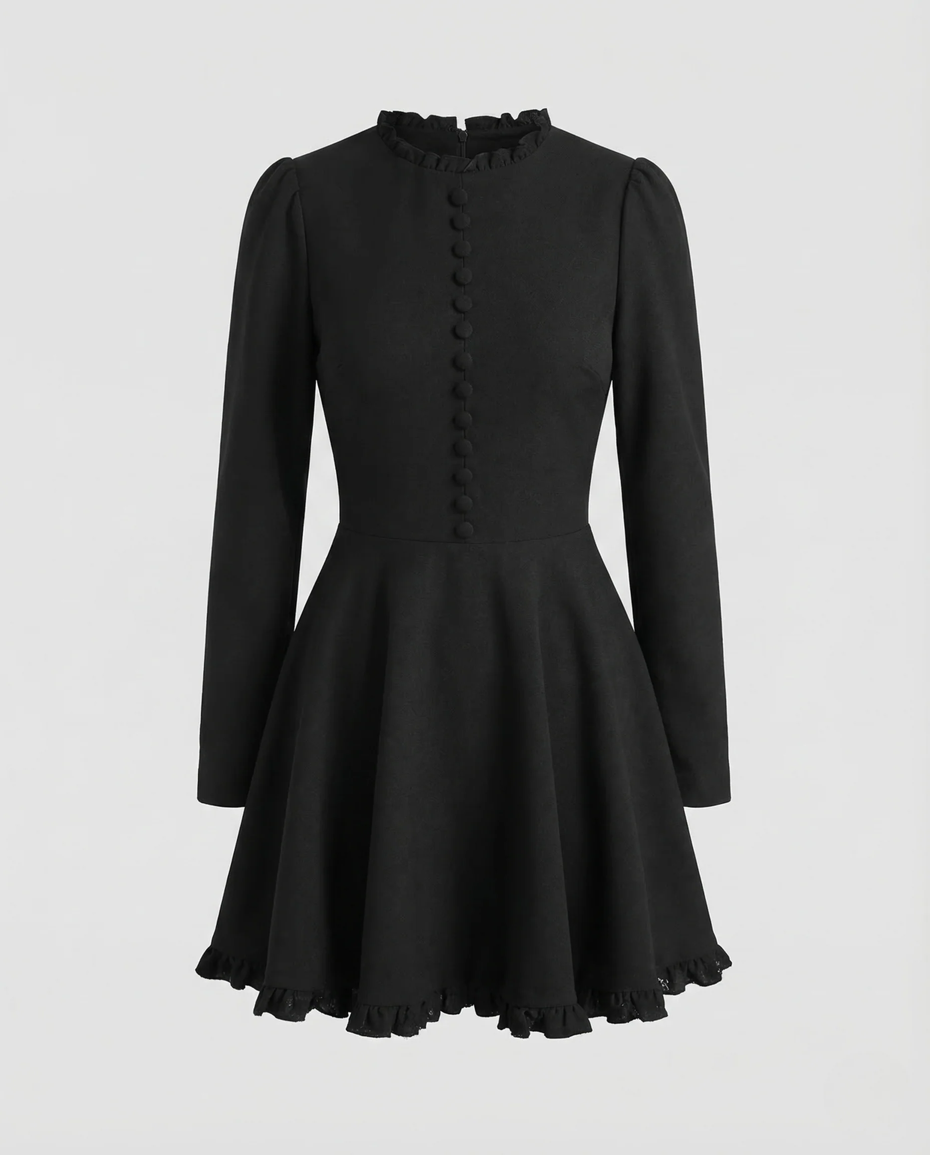 Damen Skaterkleid Rüschenkragen - Image 5