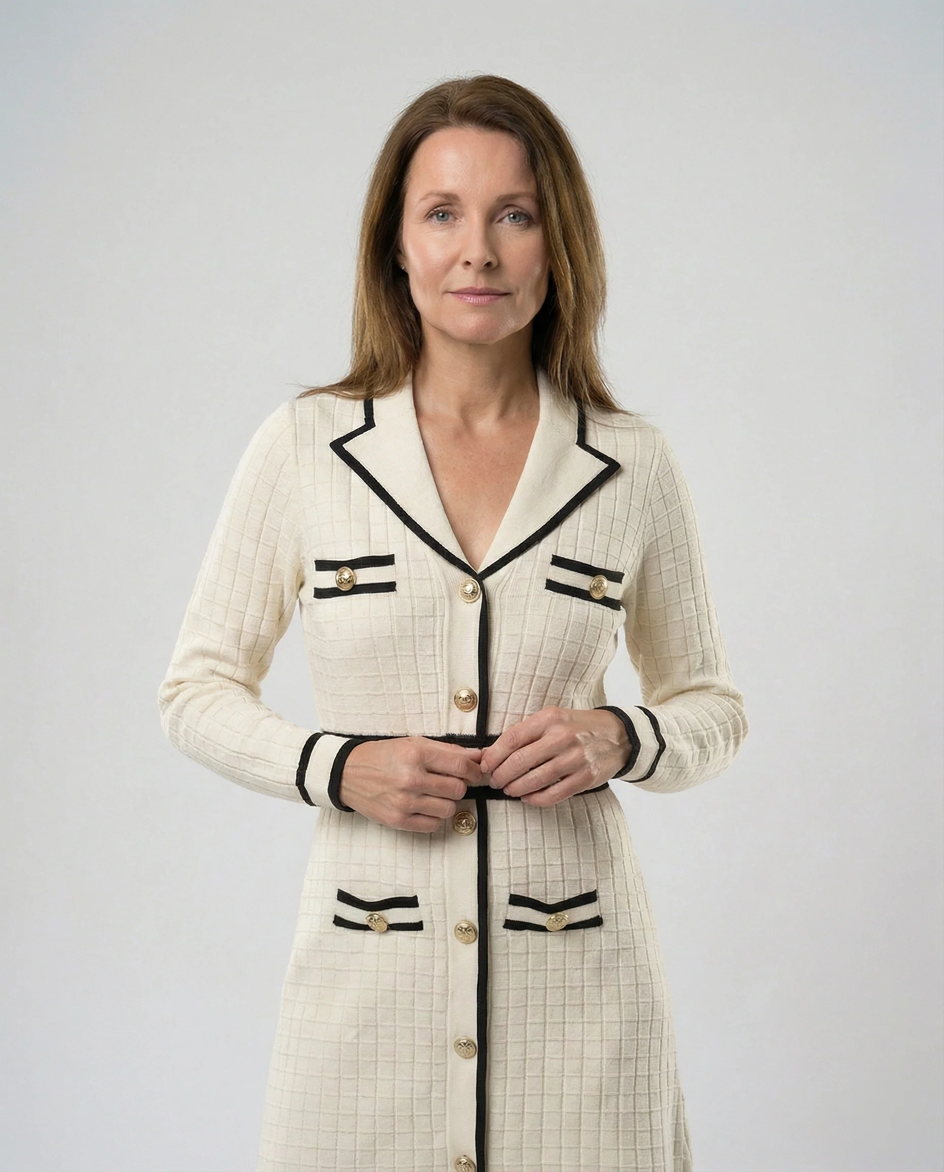 Strickkleid Im Blazer Stil Damen - Image 6