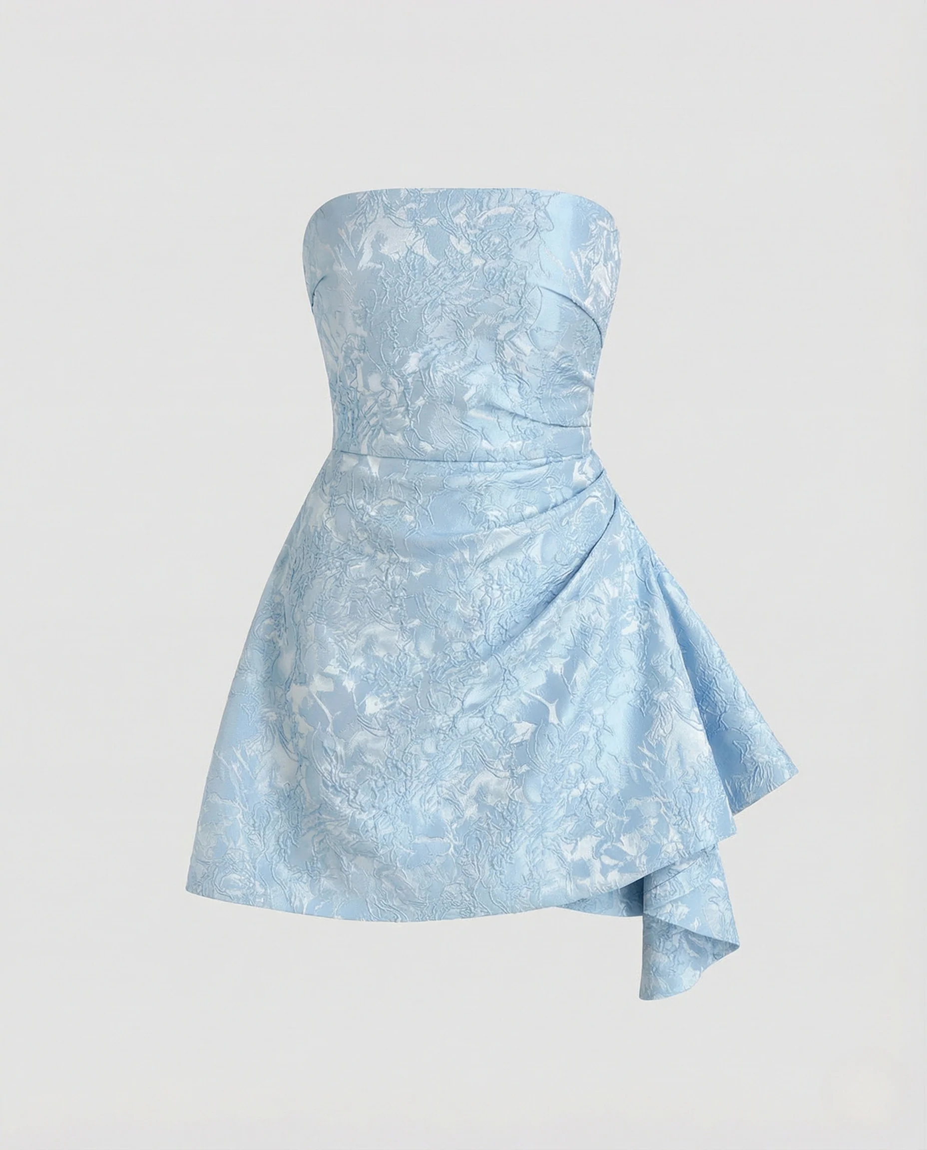 Damen Trägerloses Jacquard-Minikleid mit Korsage - Image 5