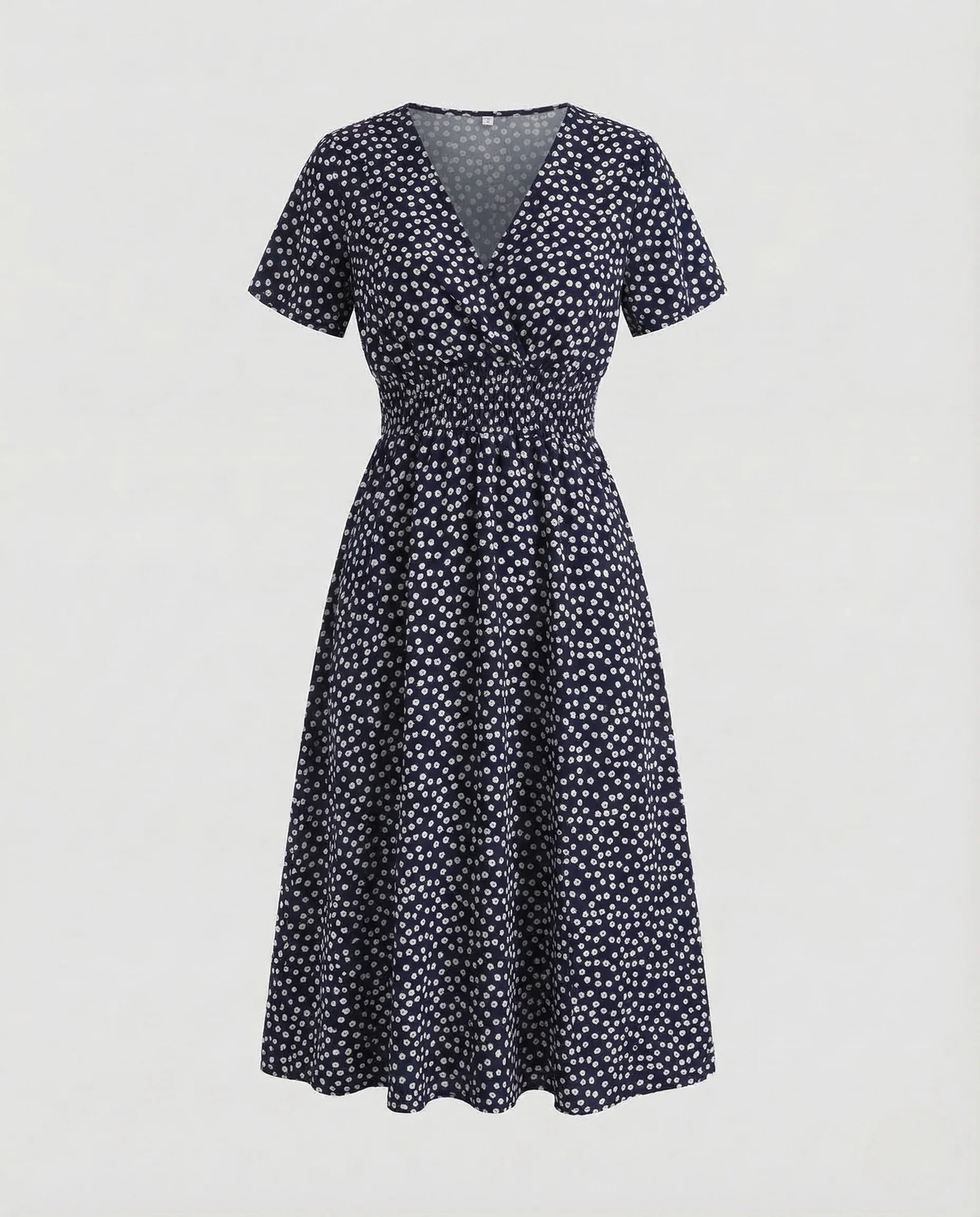 Damen Midikleid Blumen V Ausschnitt - Image 17