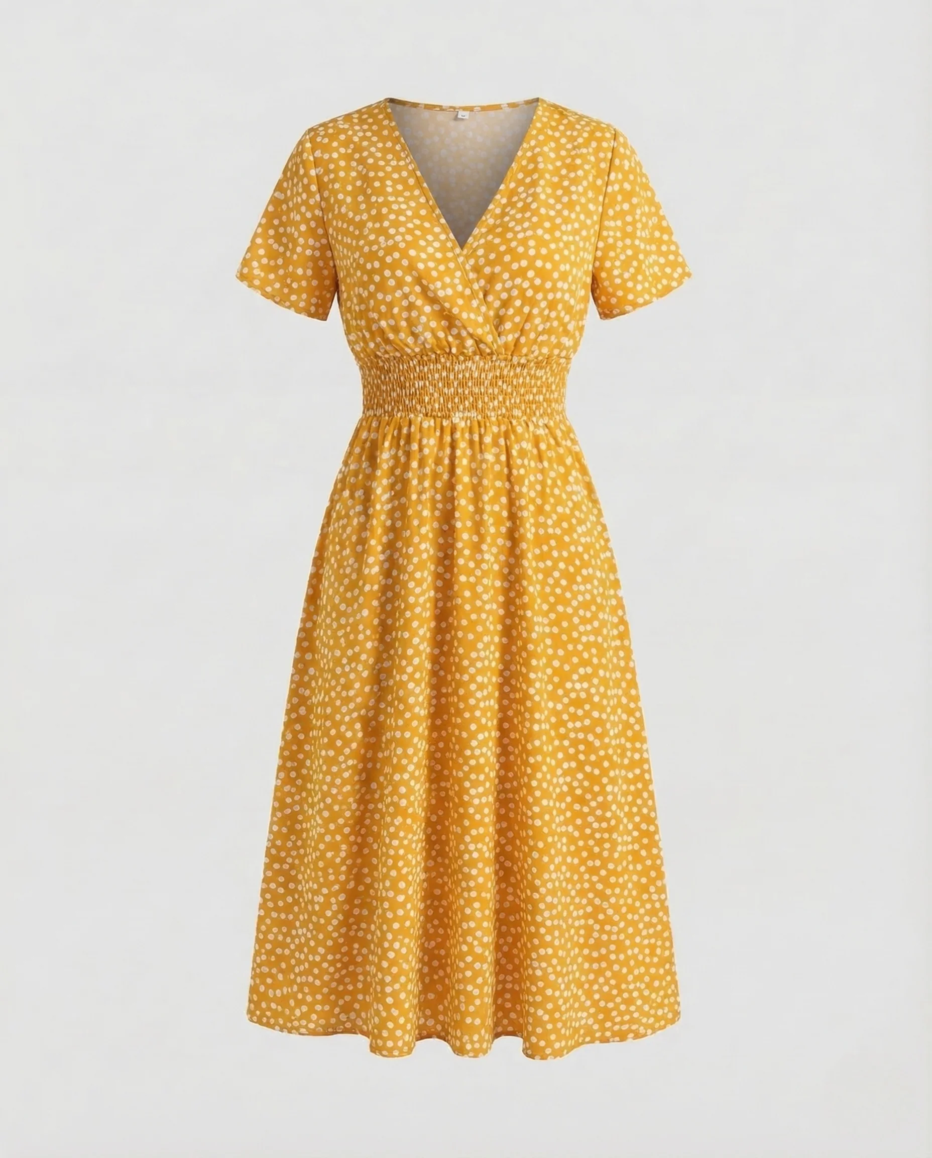 Damen Midikleid Blumen V Ausschnitt - Image 21