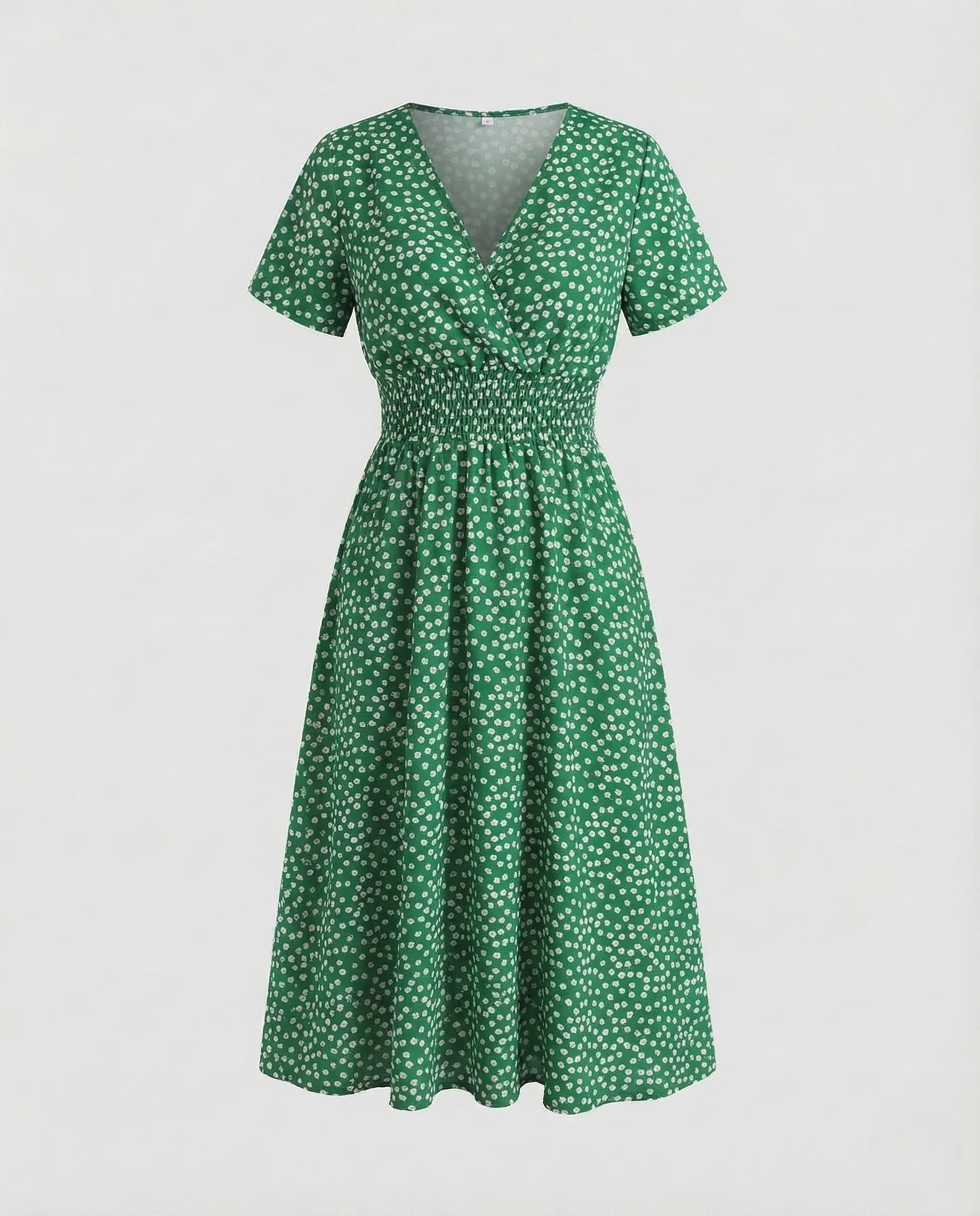 Damen Midikleid Blumen V Ausschnitt - Image 22