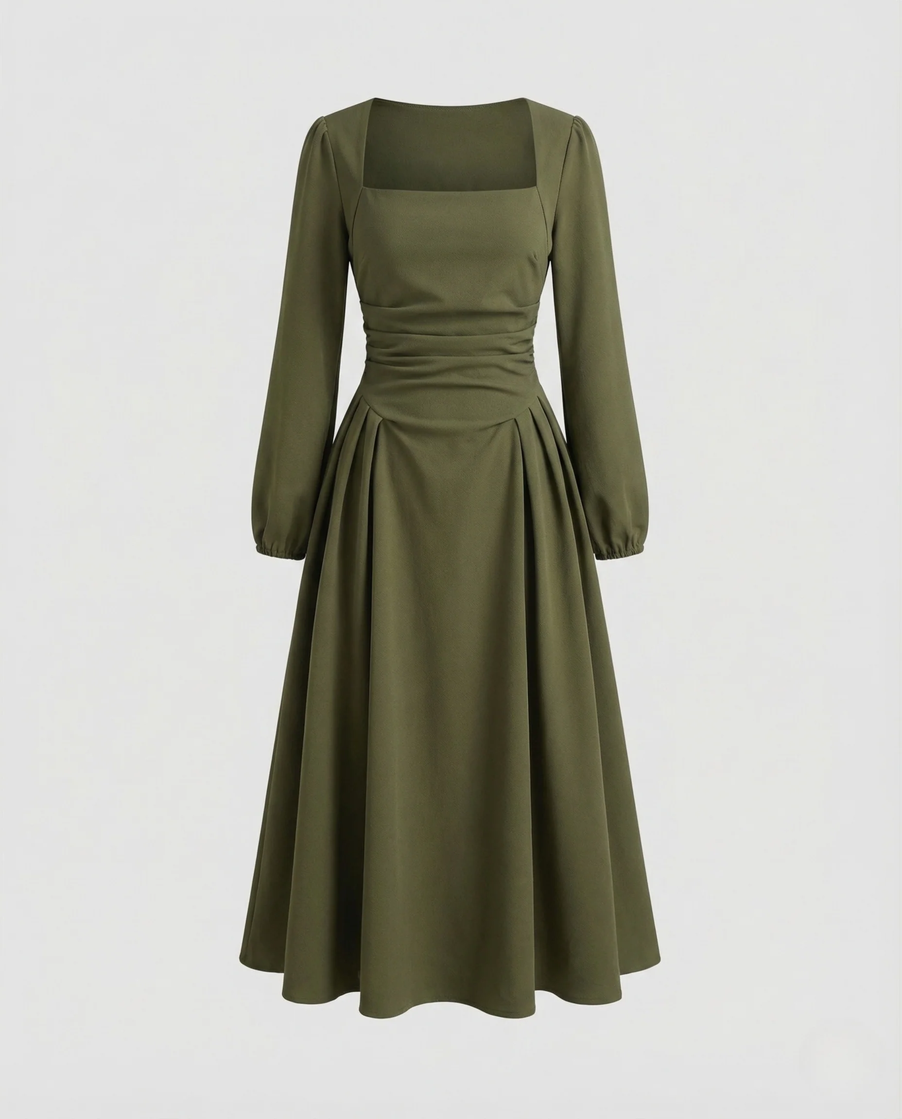 Damen Vintage Abendkleid Ballonärmel - Image 4