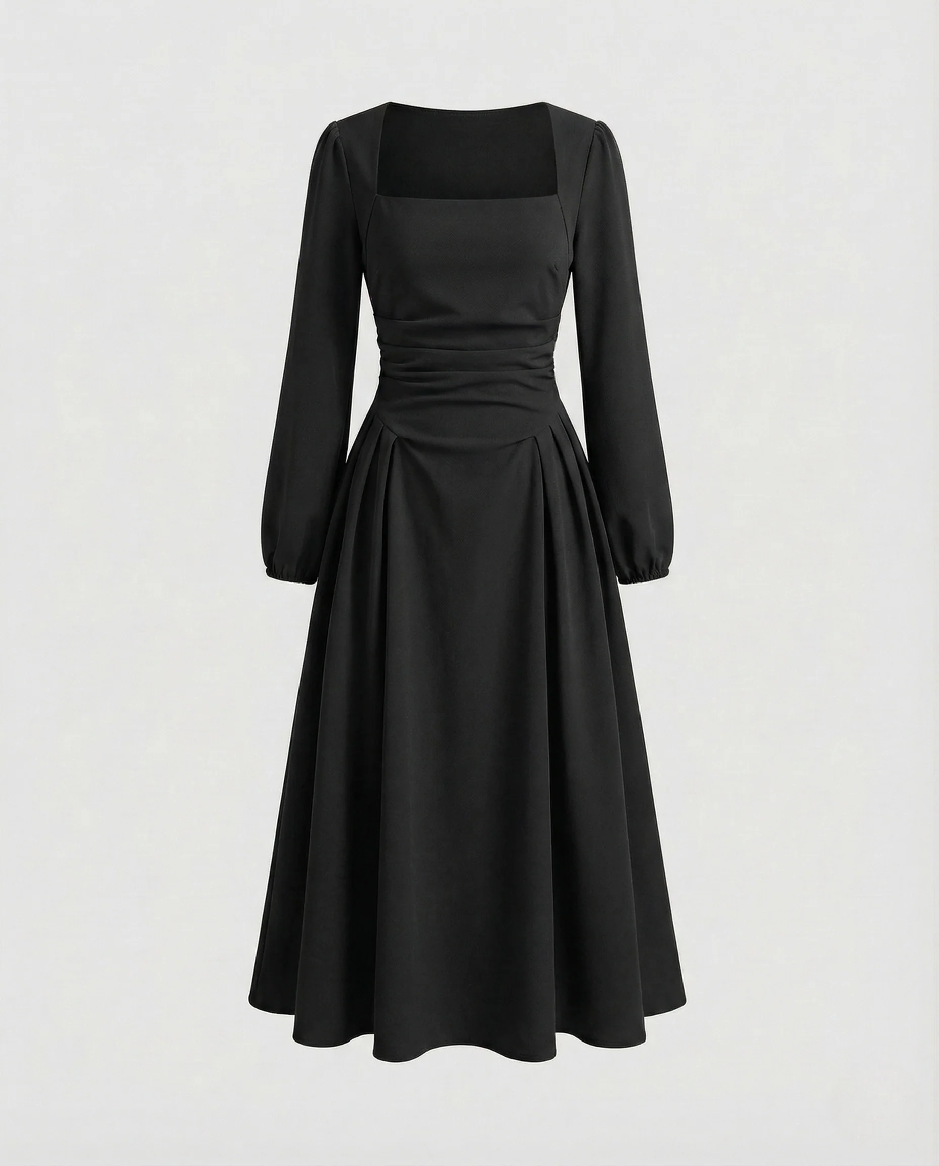 Damen Vintage Abendkleid Ballonärmel - Image 5
