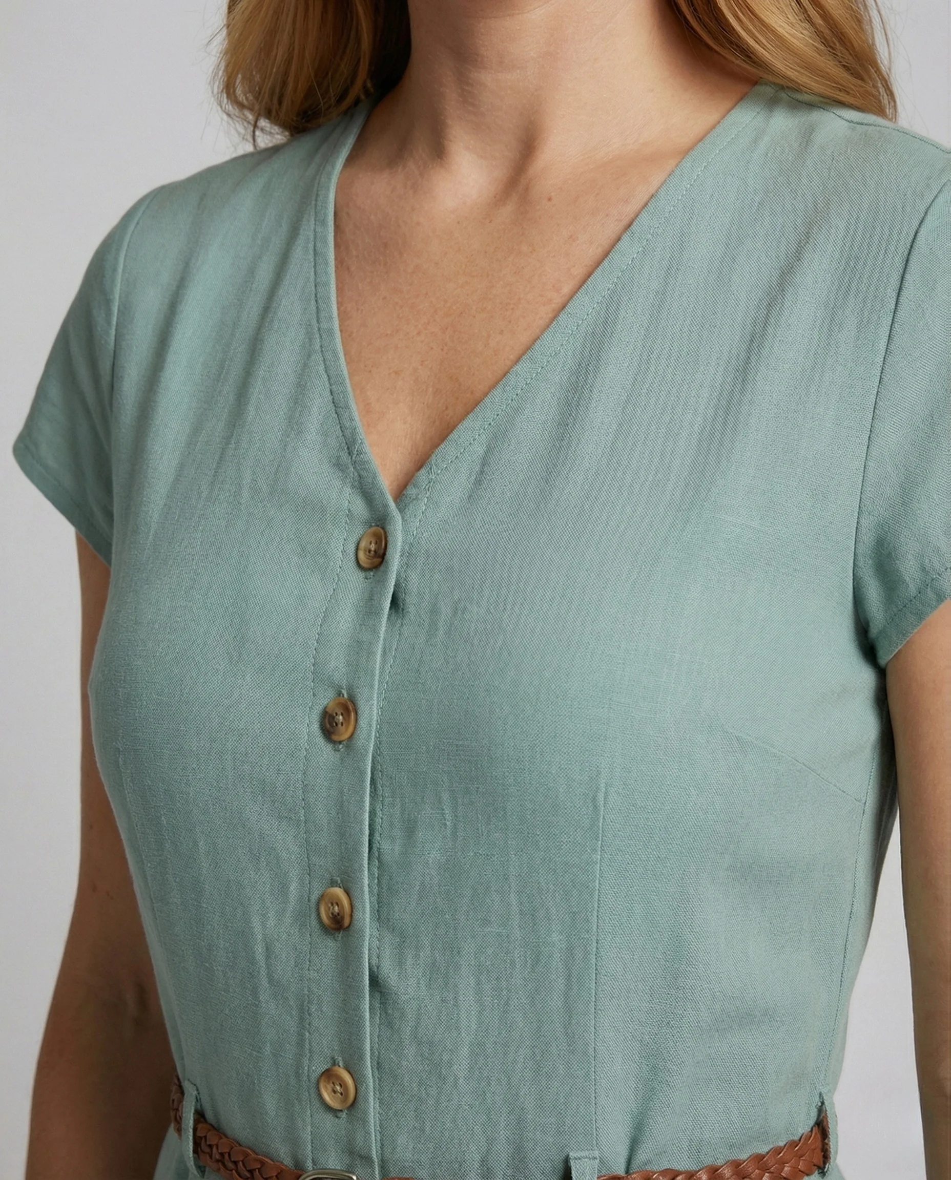 Damen Viskose Freizeitkleid mit Taschen - Image 3