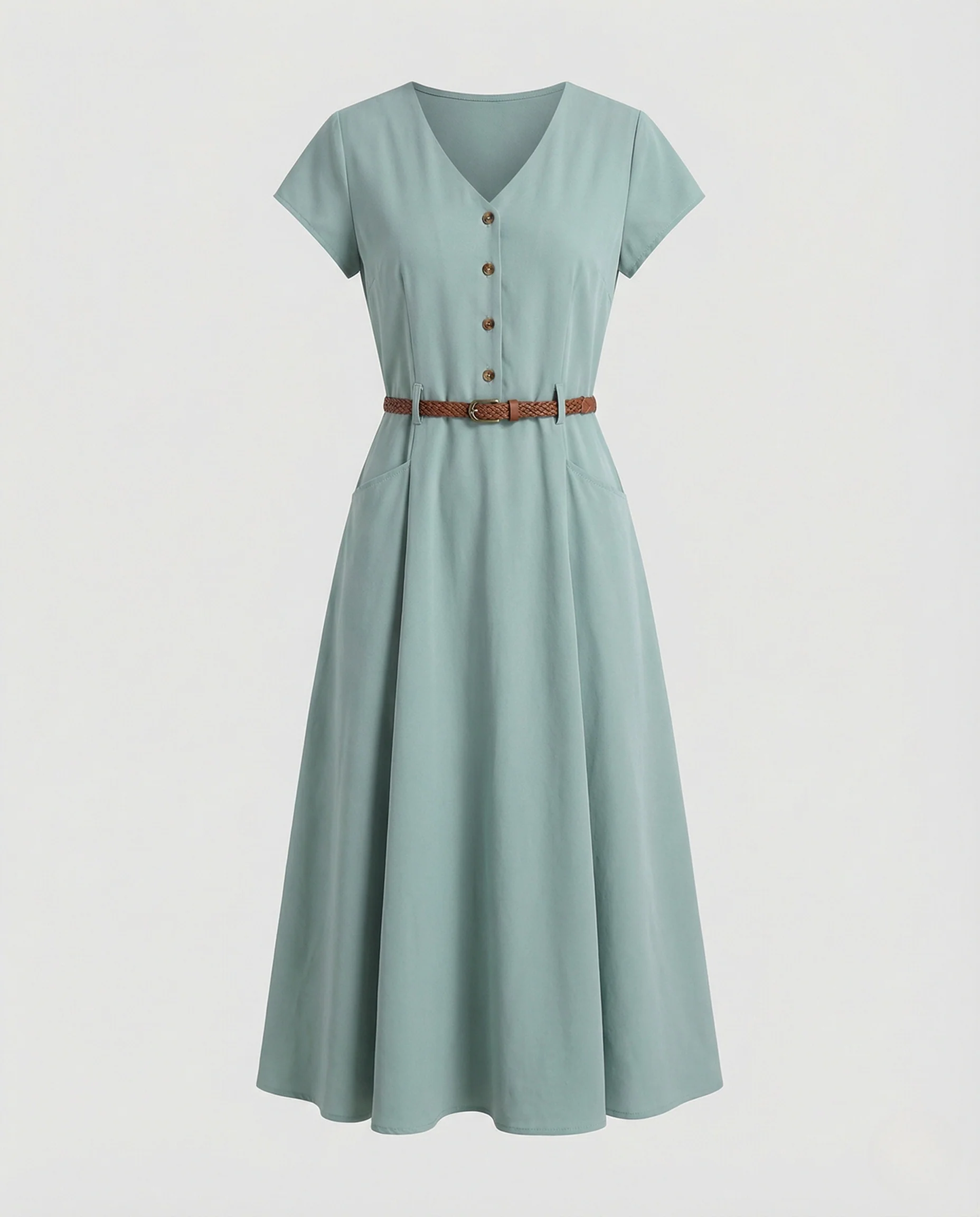 Damen Viskose Freizeitkleid mit Taschen - Image 5