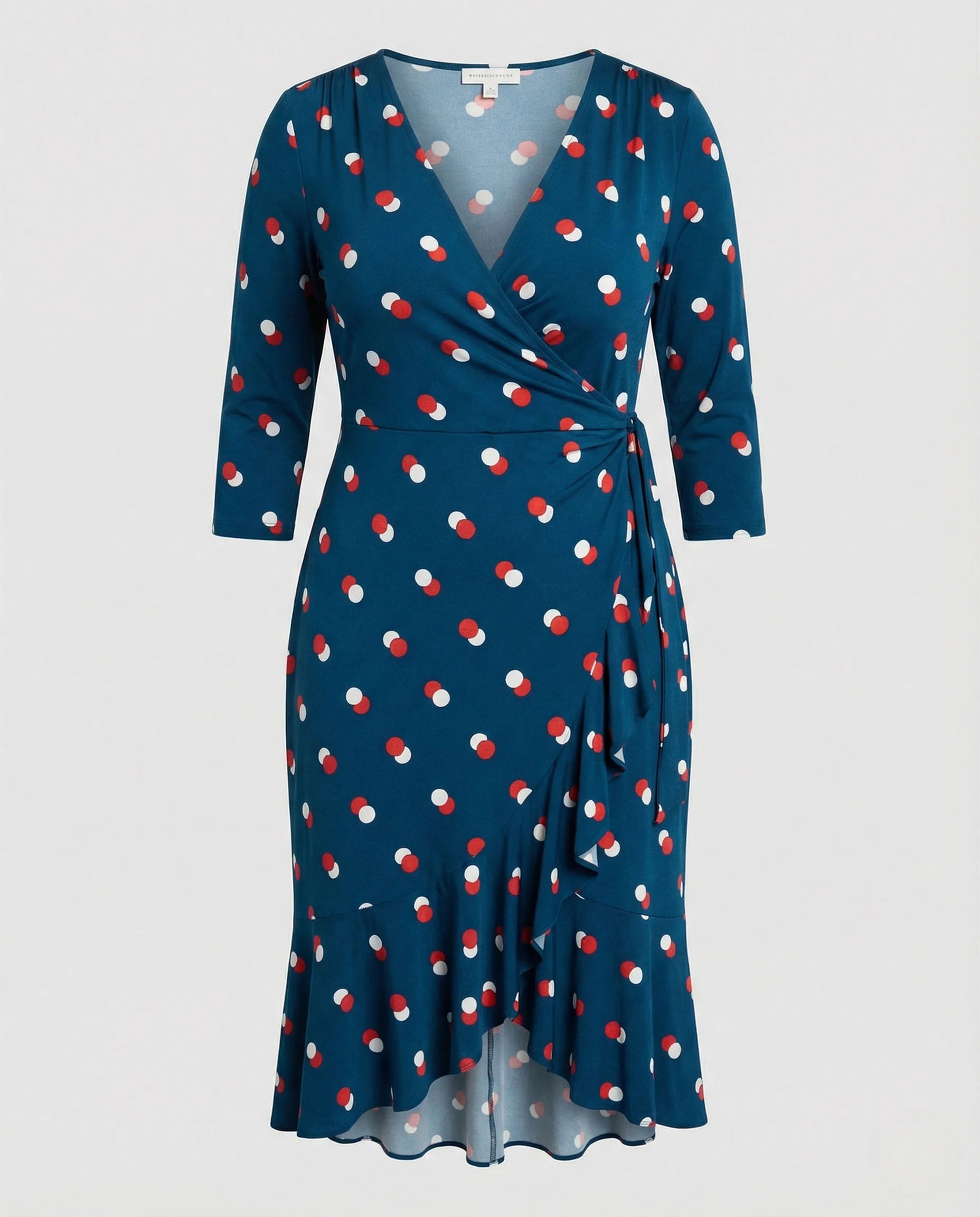 Freizeitkleid Damen Wickelkleid Jersey - Image 3