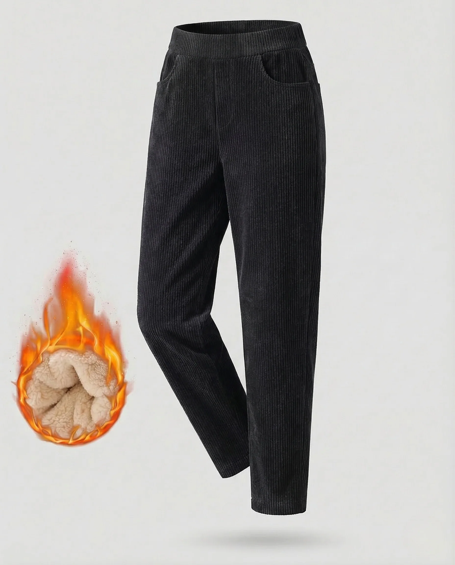 Damen Cordhose Teddyfutter Gerade - Image 6