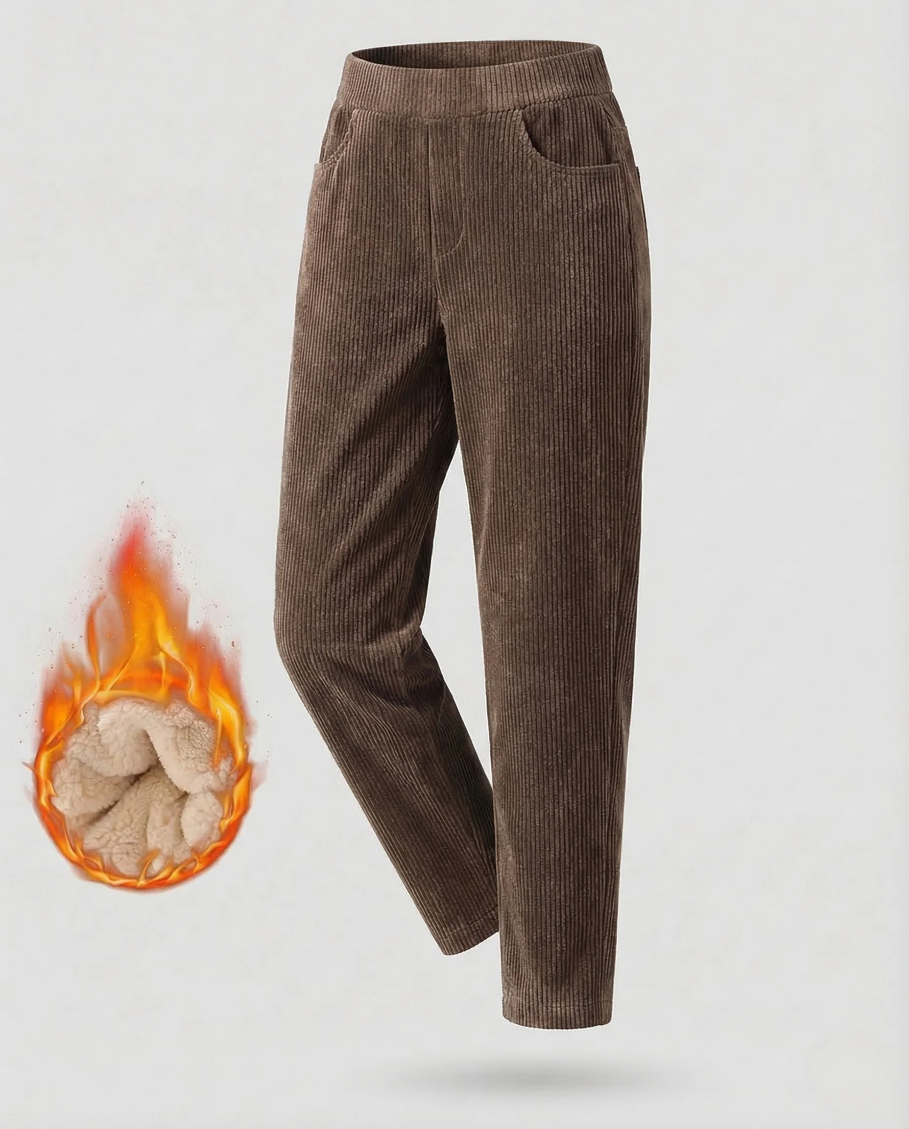 Damen Cordhose Teddyfutter Gerade - Image 7