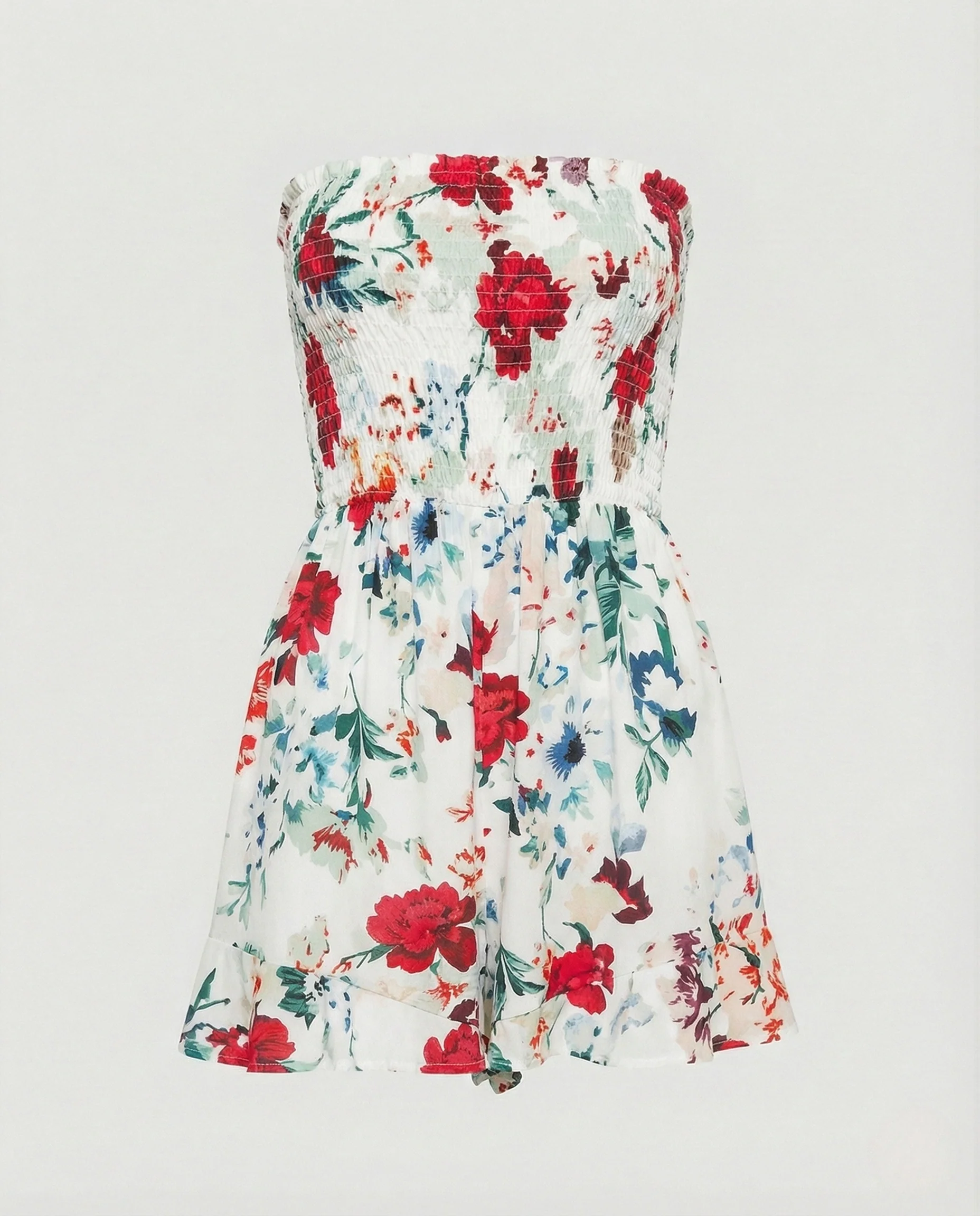 Trägerloser Playsuit Damen Mit Smock - Image 8