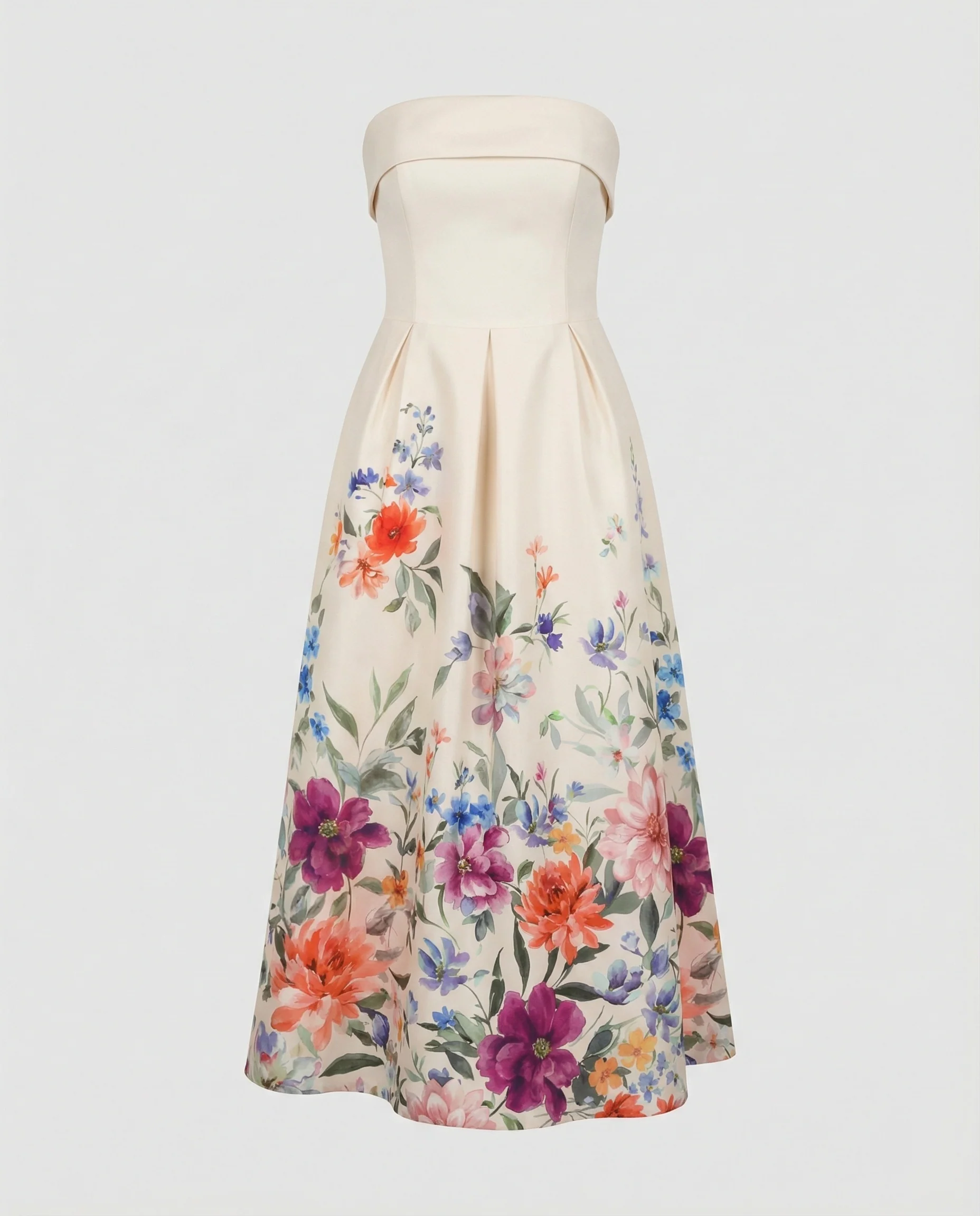 Damen Abendkleid trägerlos mit Korsage - Image 4