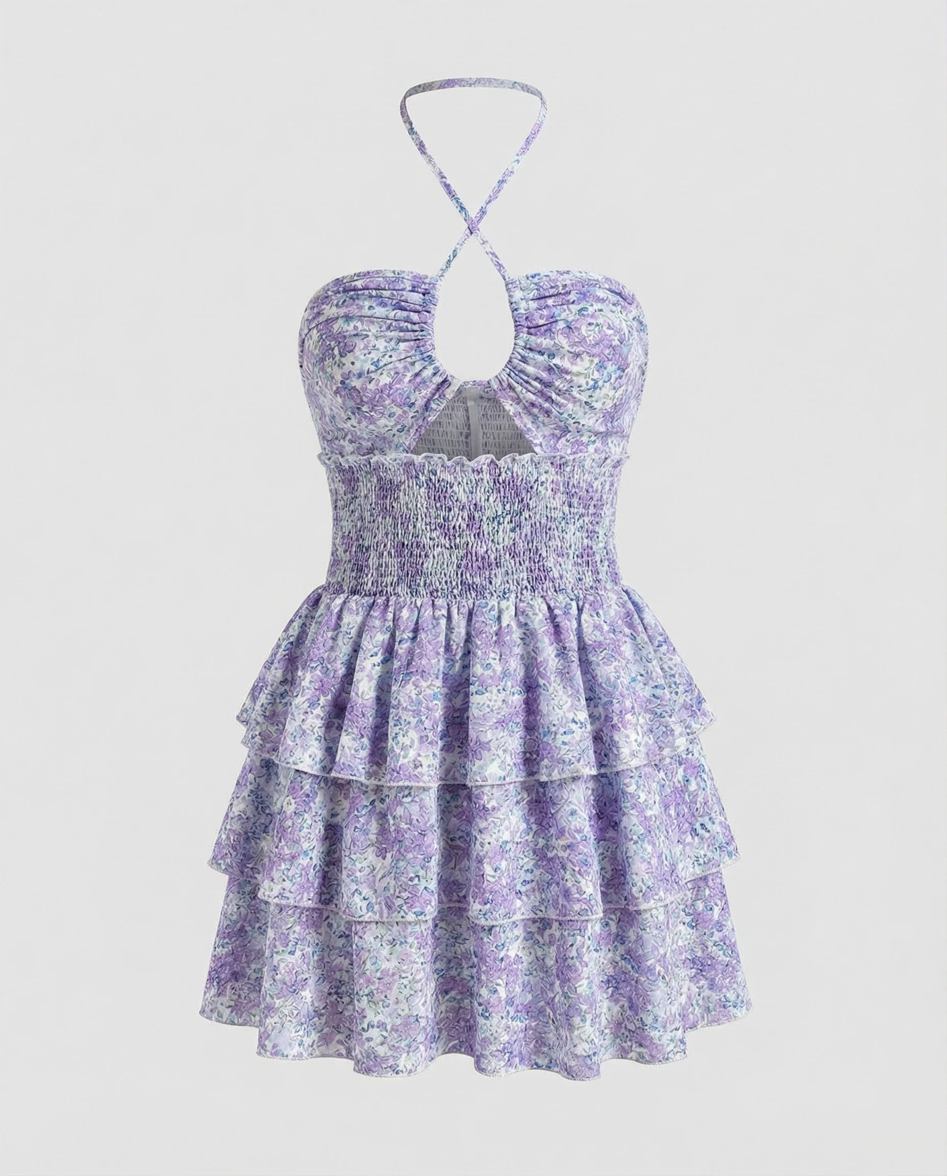 Damen Sommerkleid trägerlos mit Volantrock - Image 6