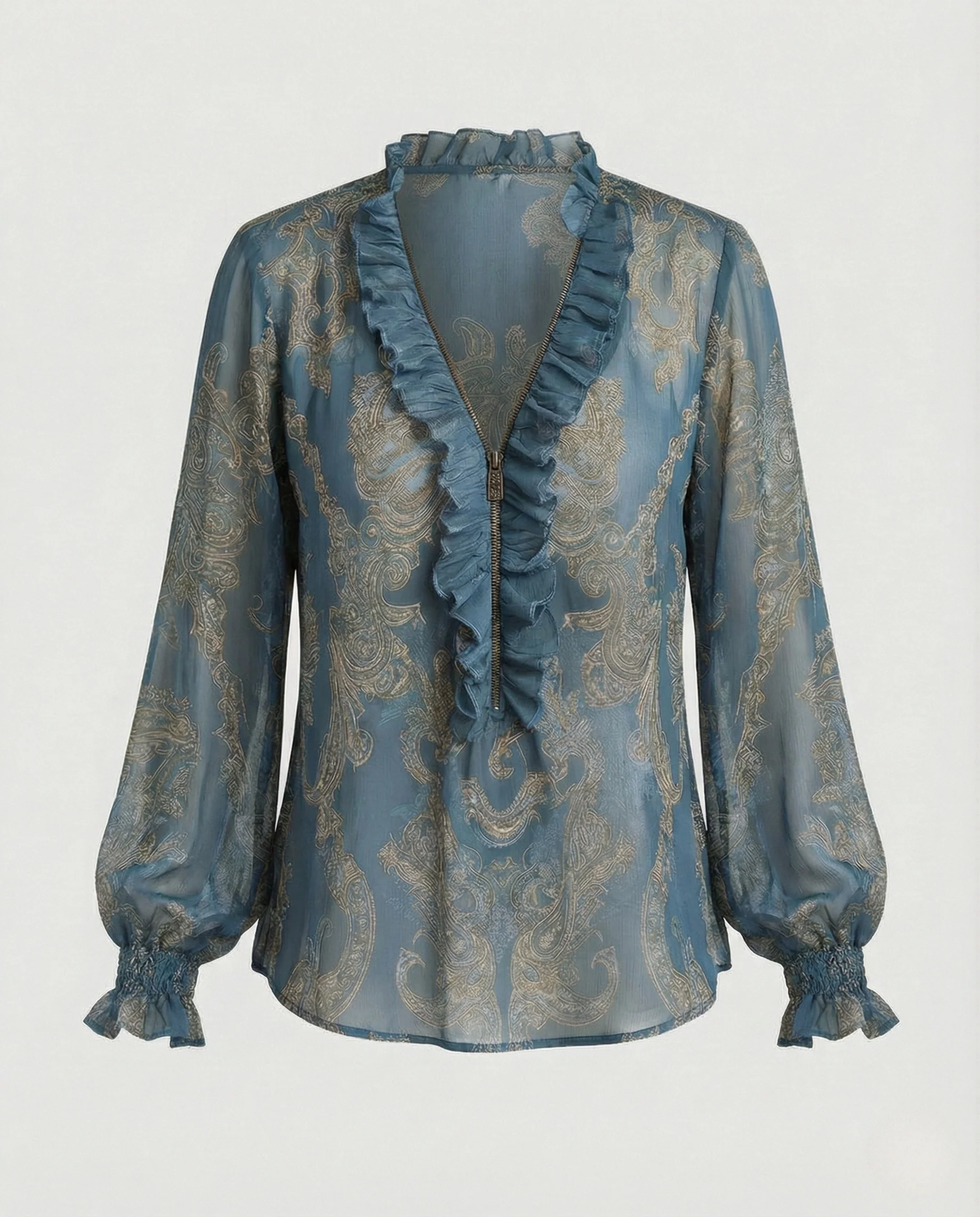 Damen Chiffonbluse mit Paisley-Muster - Image 5