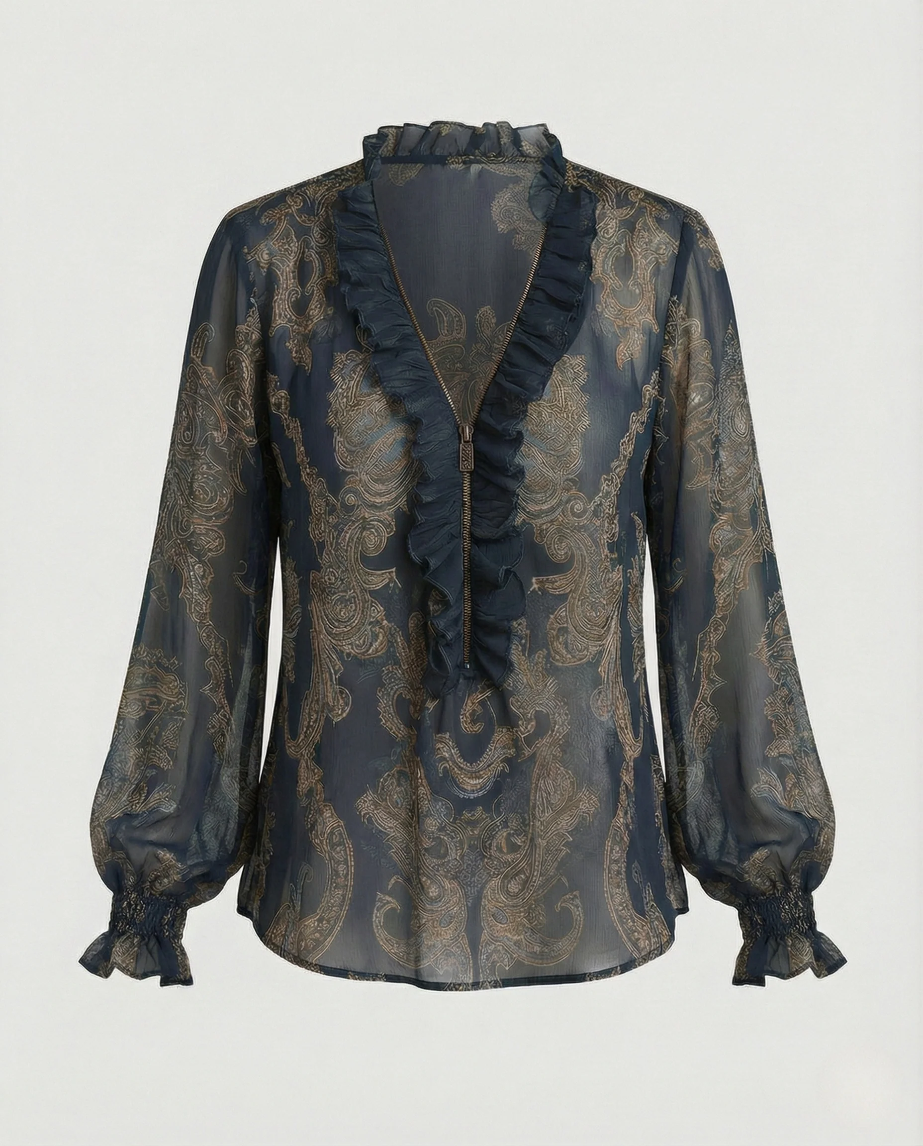 Damen Chiffonbluse mit Paisley-Muster - Image 8