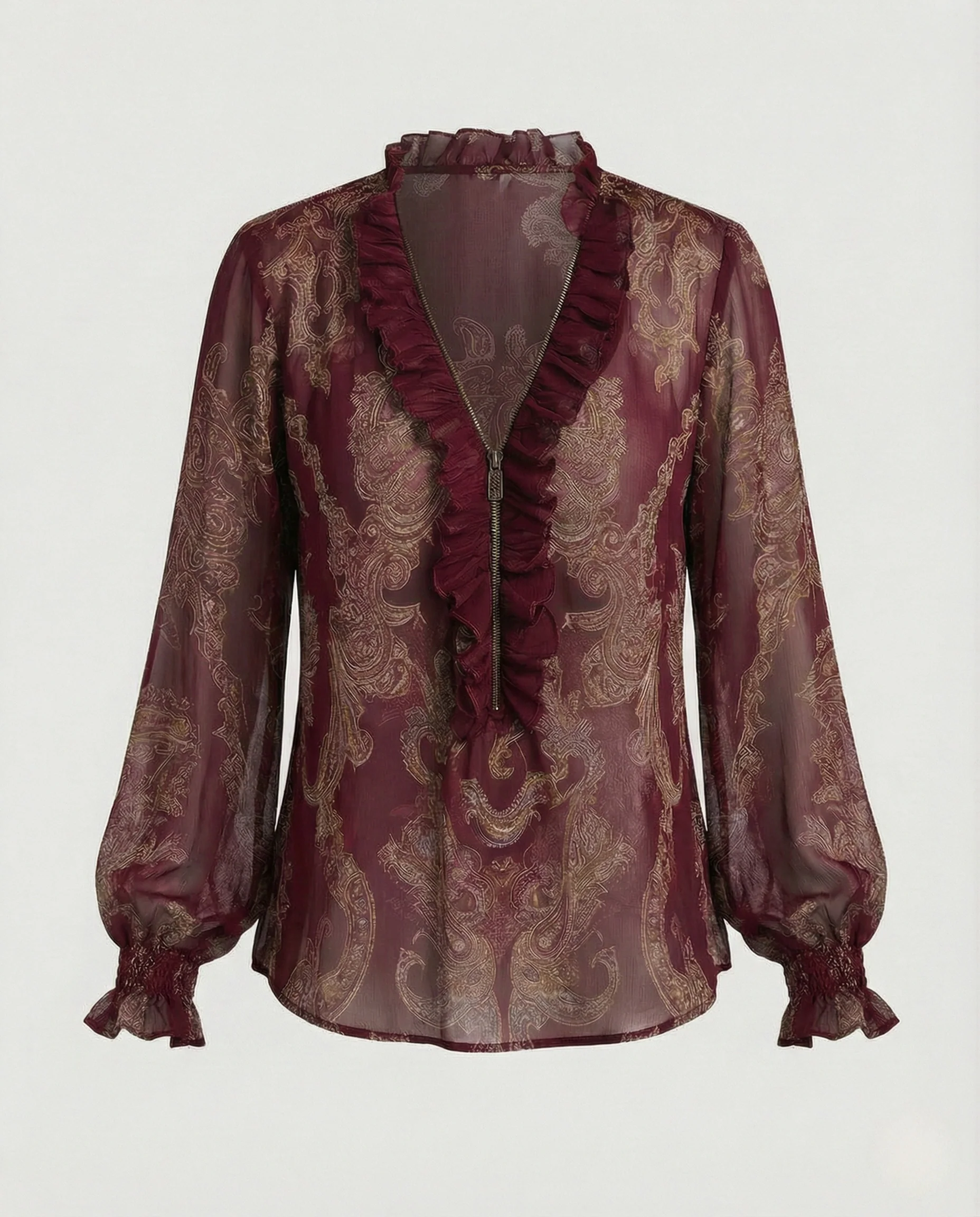Damen Chiffonbluse mit Paisley-Muster - Image 9