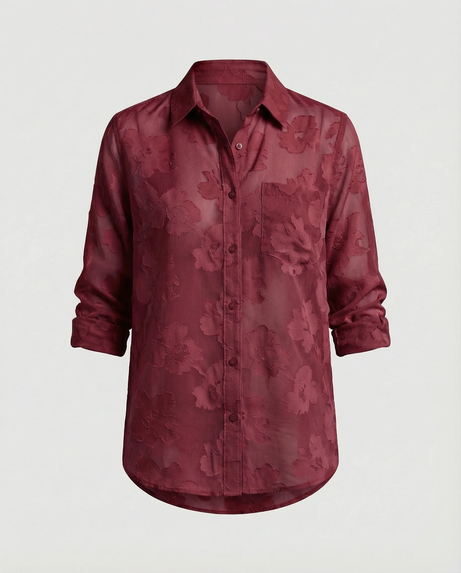 Damen Chiffon Blusentop mit Blumen - Image 11
