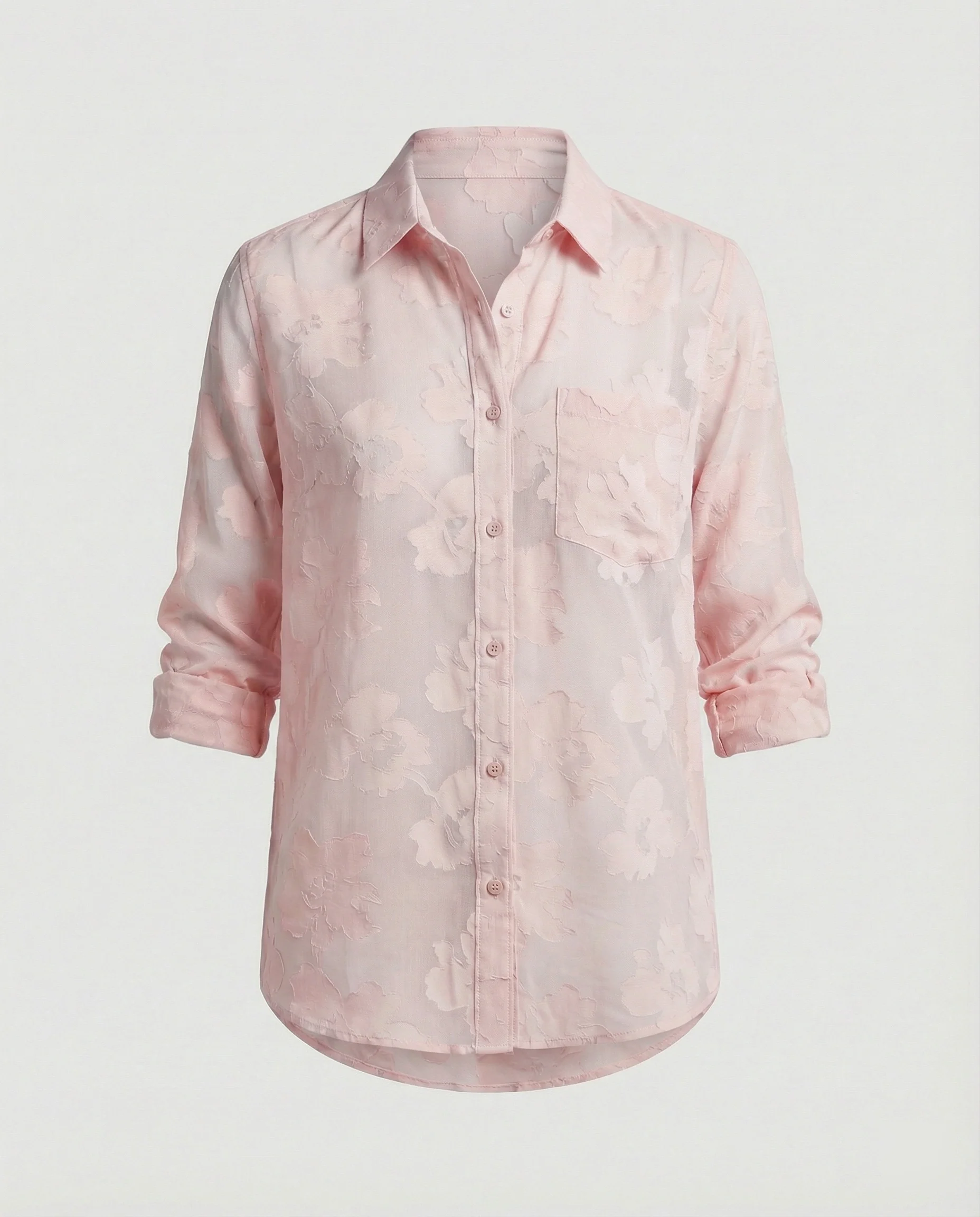 Damen Chiffon Blusentop mit Blumen - Image 9