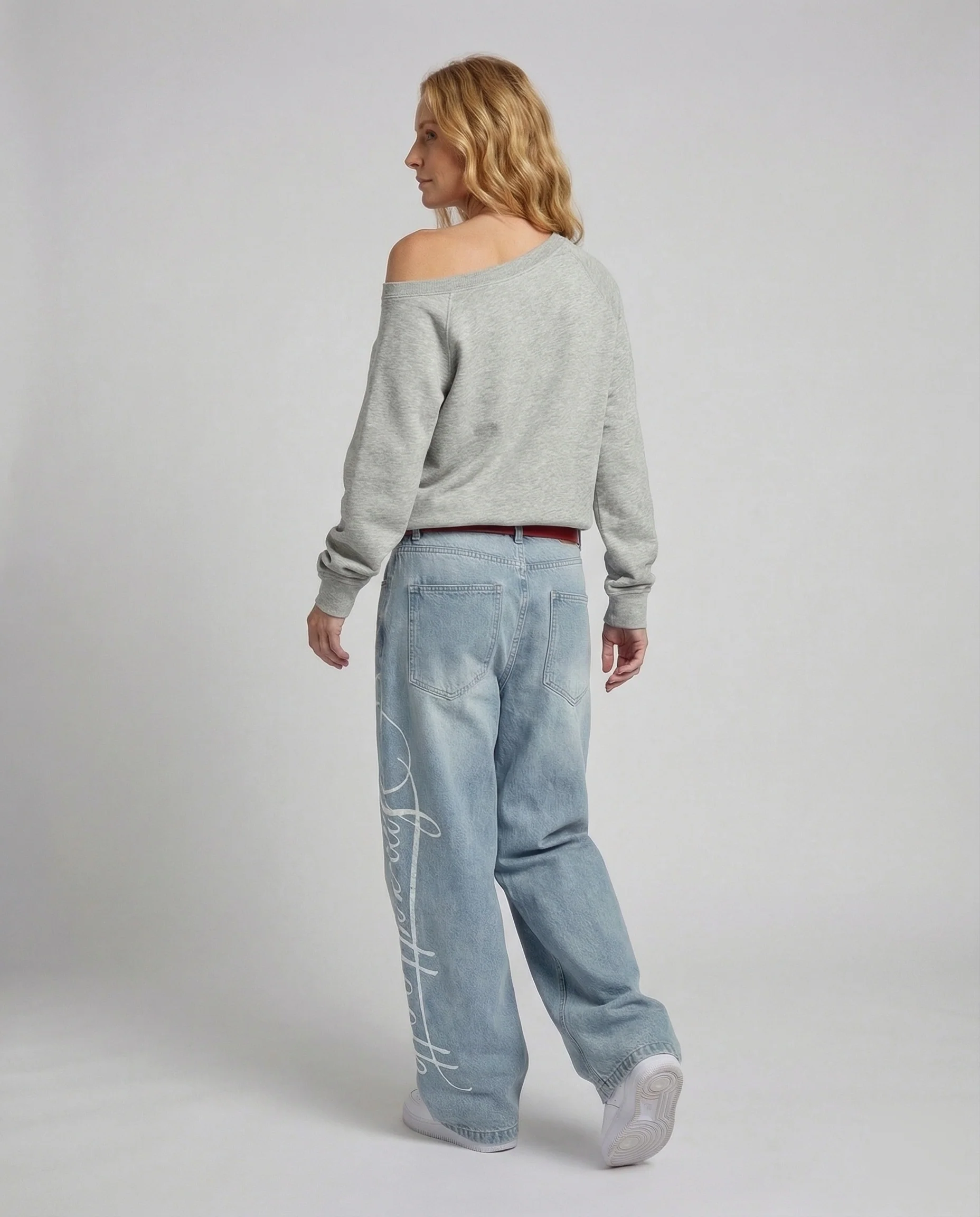 Damen Baggy Jeans High Waist - Image 4