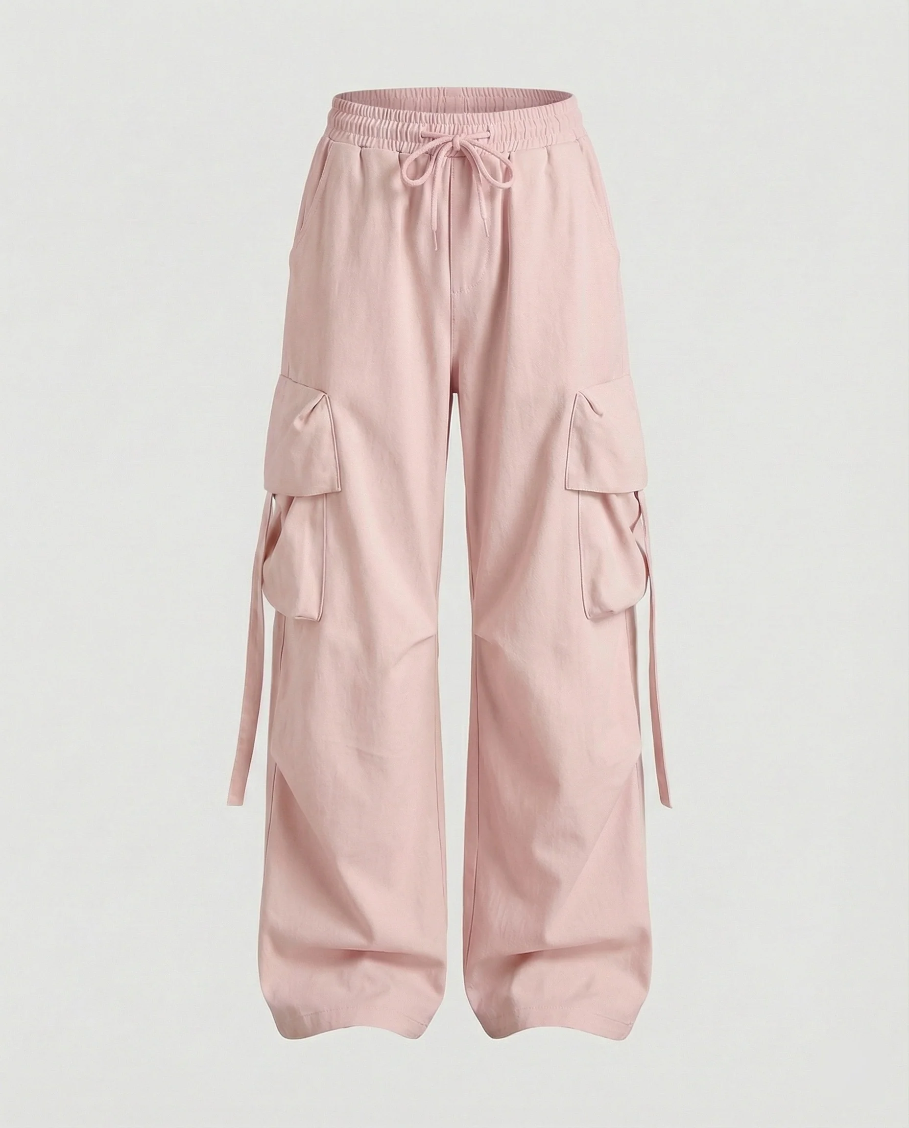 Ultraweite Cargohose mit hohem Elastikbund, Mehrfachklappentaschen und verstellbarem Beinabschluss Heidi-Mode - Image 5