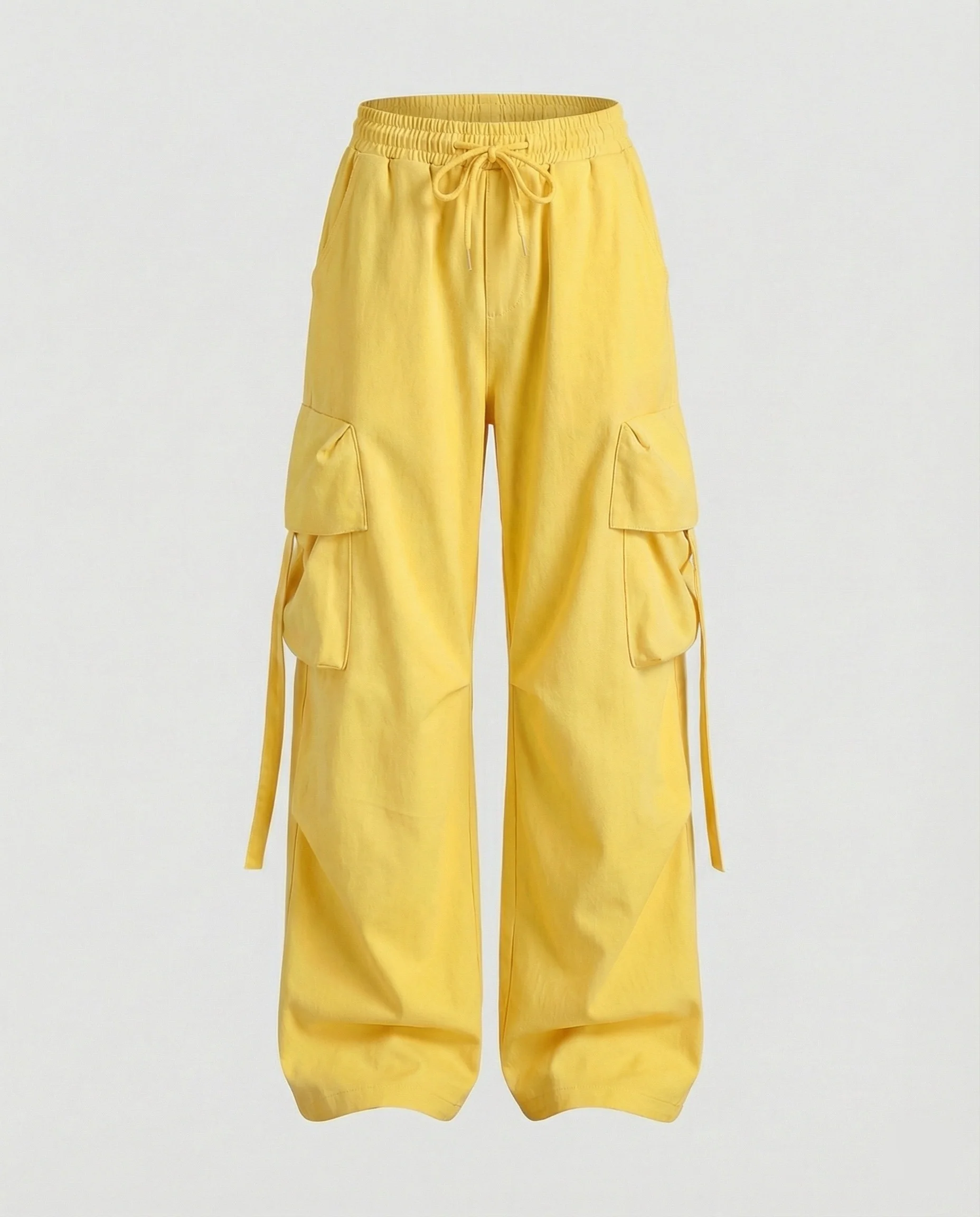 Ultraweite Cargohose mit hohem Elastikbund, Mehrfachklappentaschen und verstellbarem Beinabschluss Heidi-Mode - Image 6