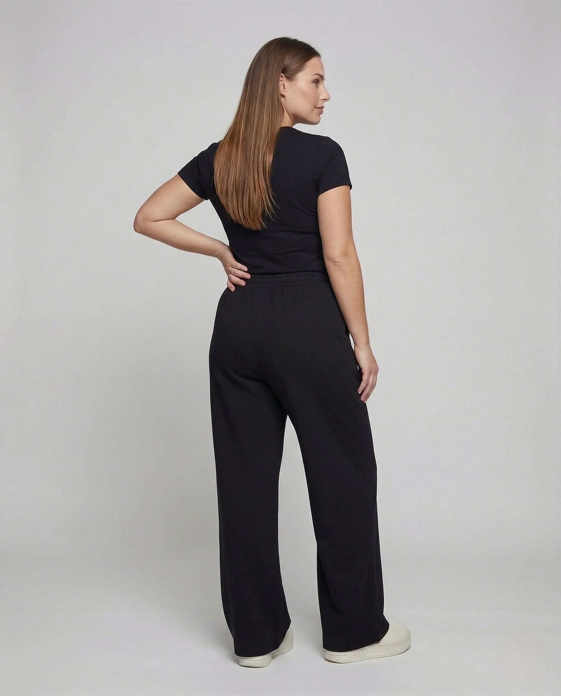 Damen Sweat Hose Oversize Kordelzug - Image 4