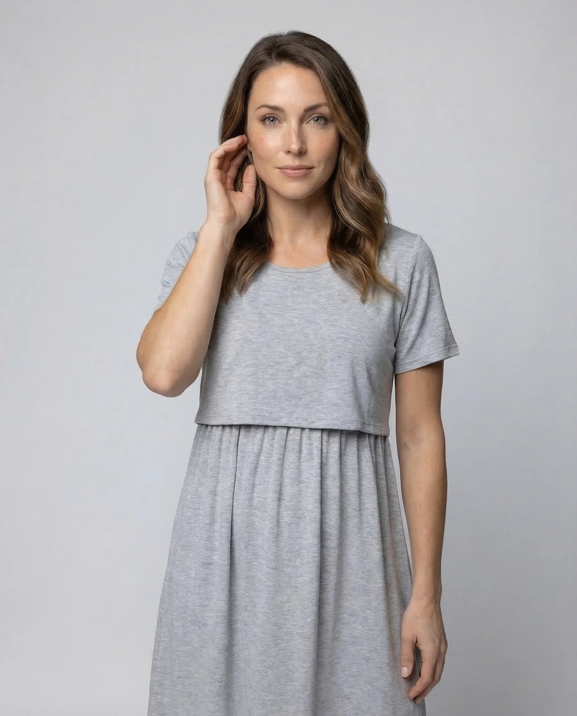 Damen Umstandskleid Stillkleid Elastikbund - Image 2