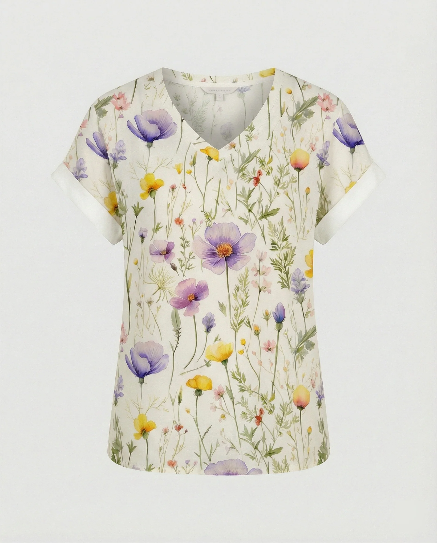 V-Ausschnitt Bluse Leinenoptik Damen - Image 8