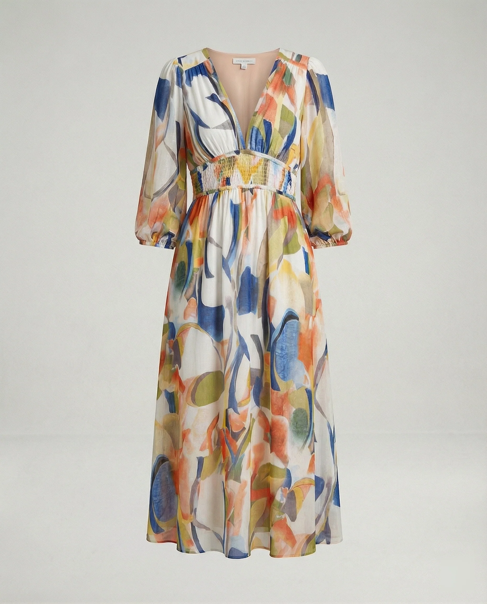 Damen Midikleid V-Ausschnitt Print - Image 14