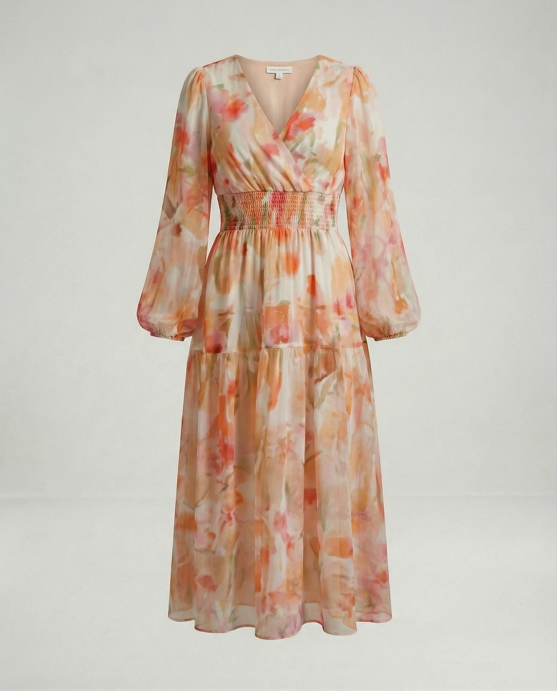 Damen Midikleid V-Ausschnitt Print - Image 15