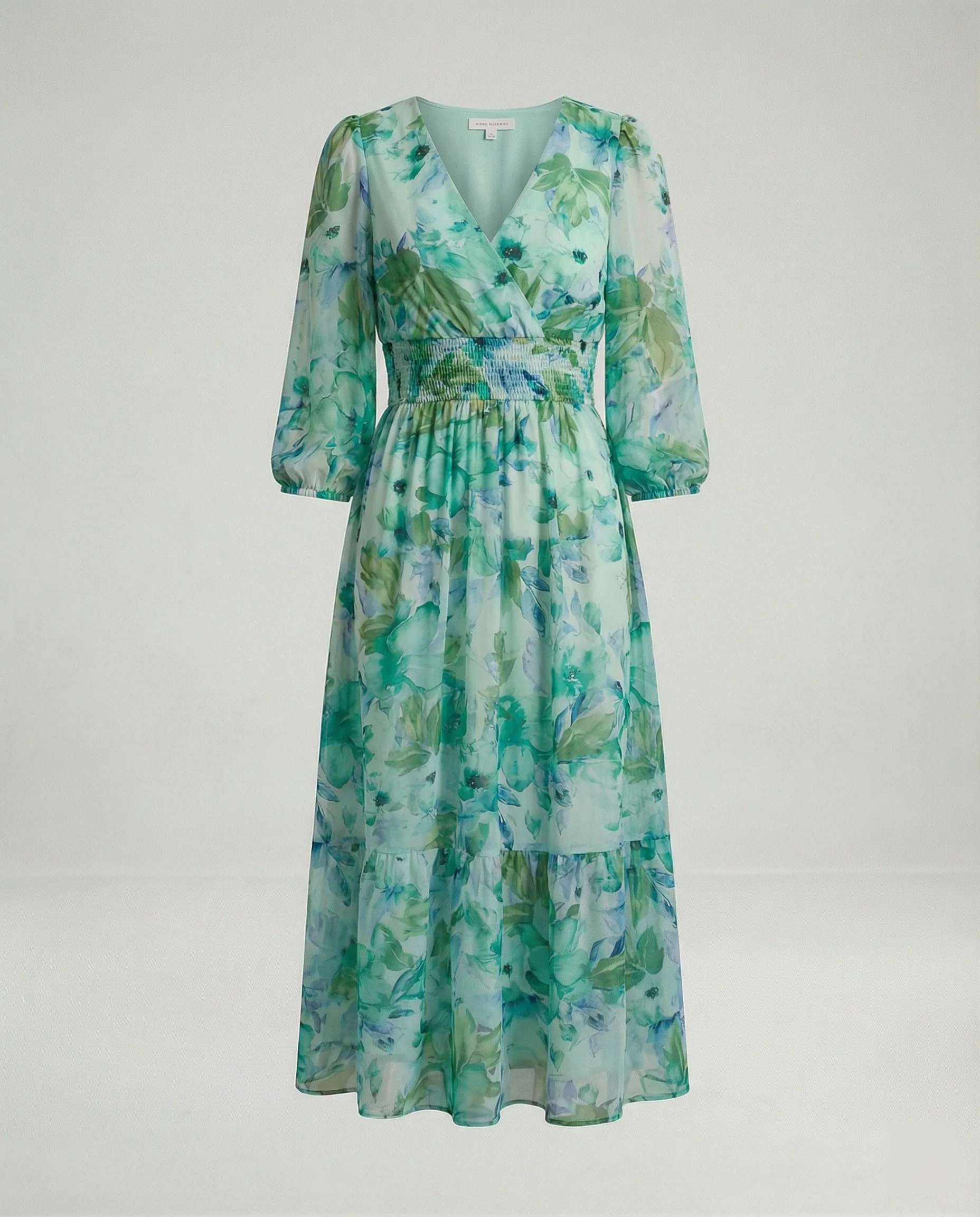Damen Midikleid V-Ausschnitt Print - Image 8