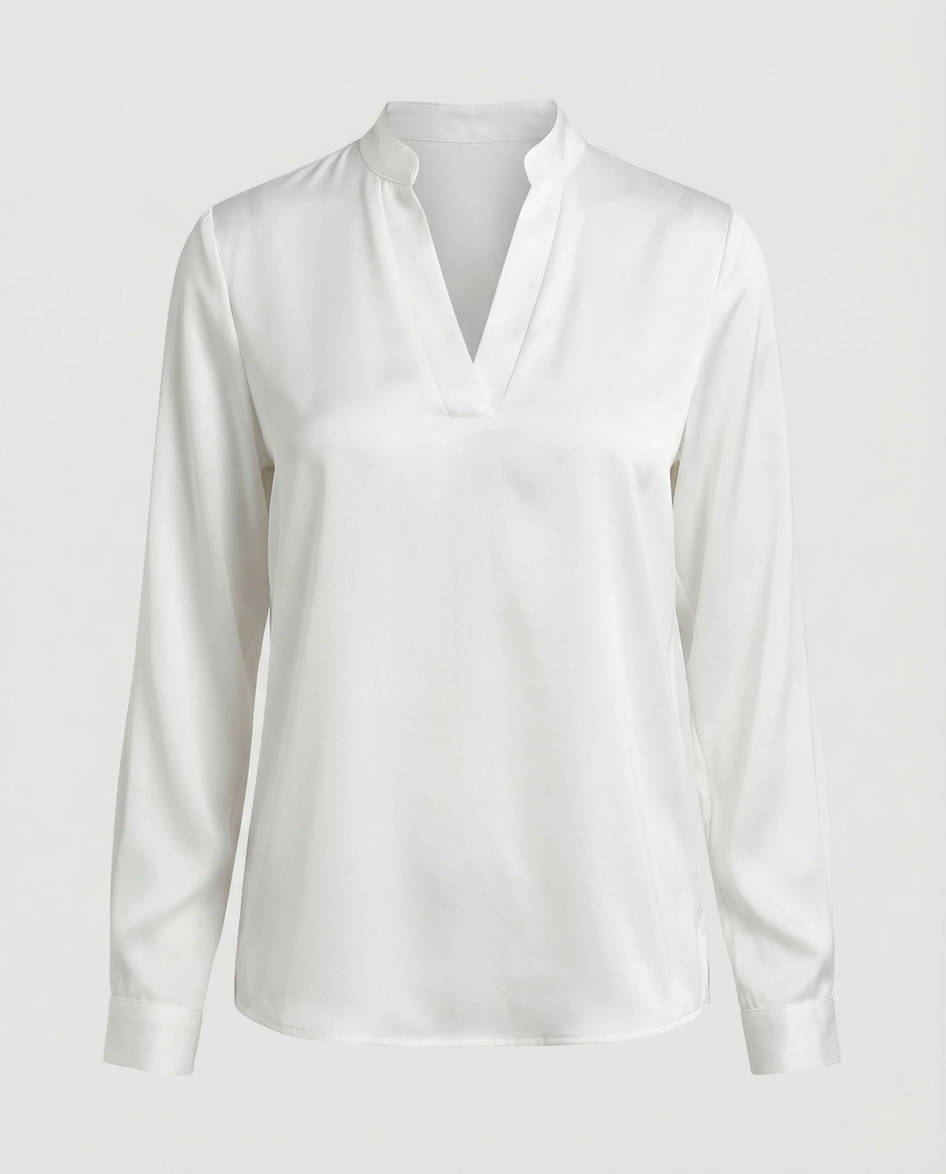 V-Ausschnittbluse Damen Metallic Effekt - Image 5