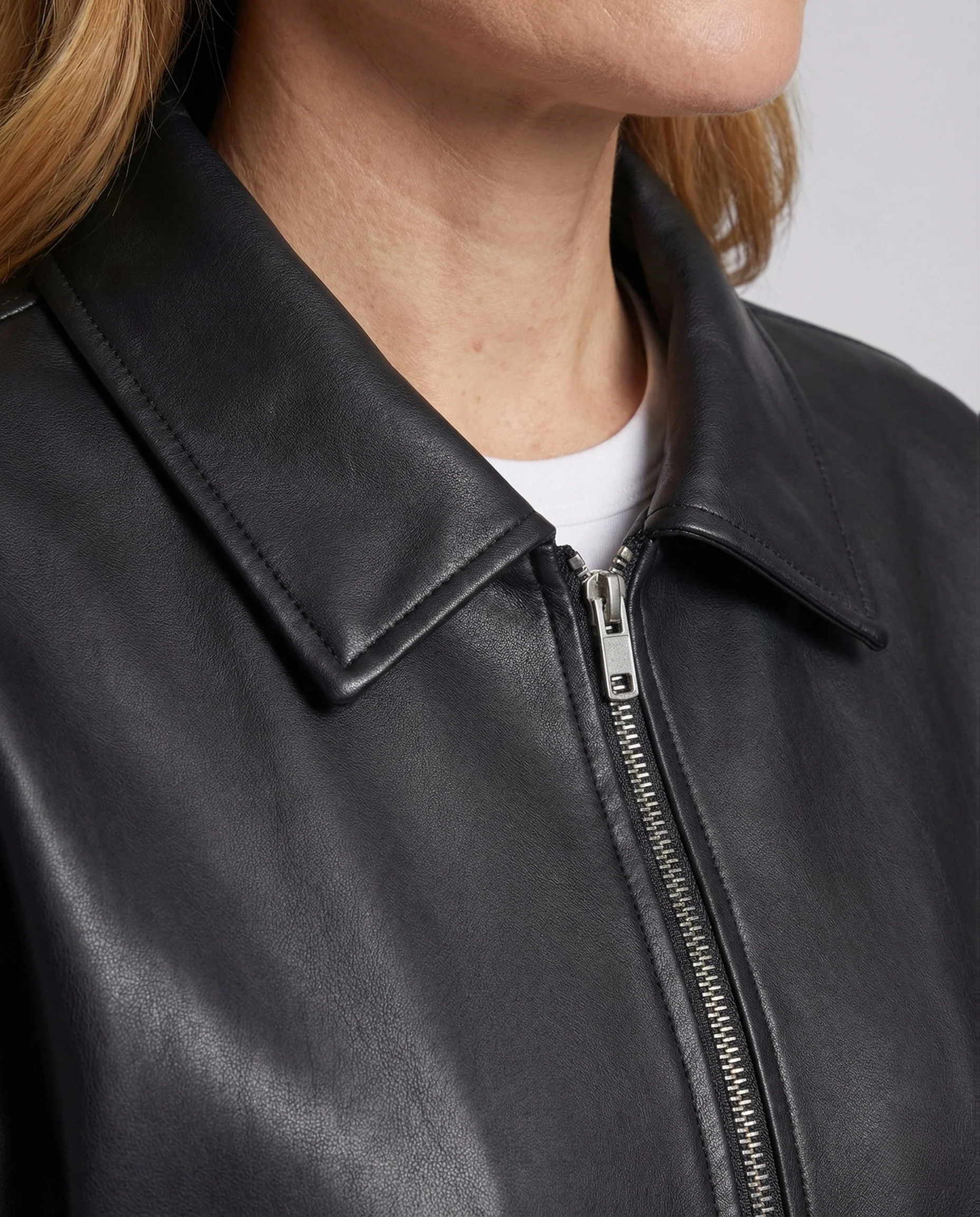 Damen Hemdjacke in Lederoptik - Image 3