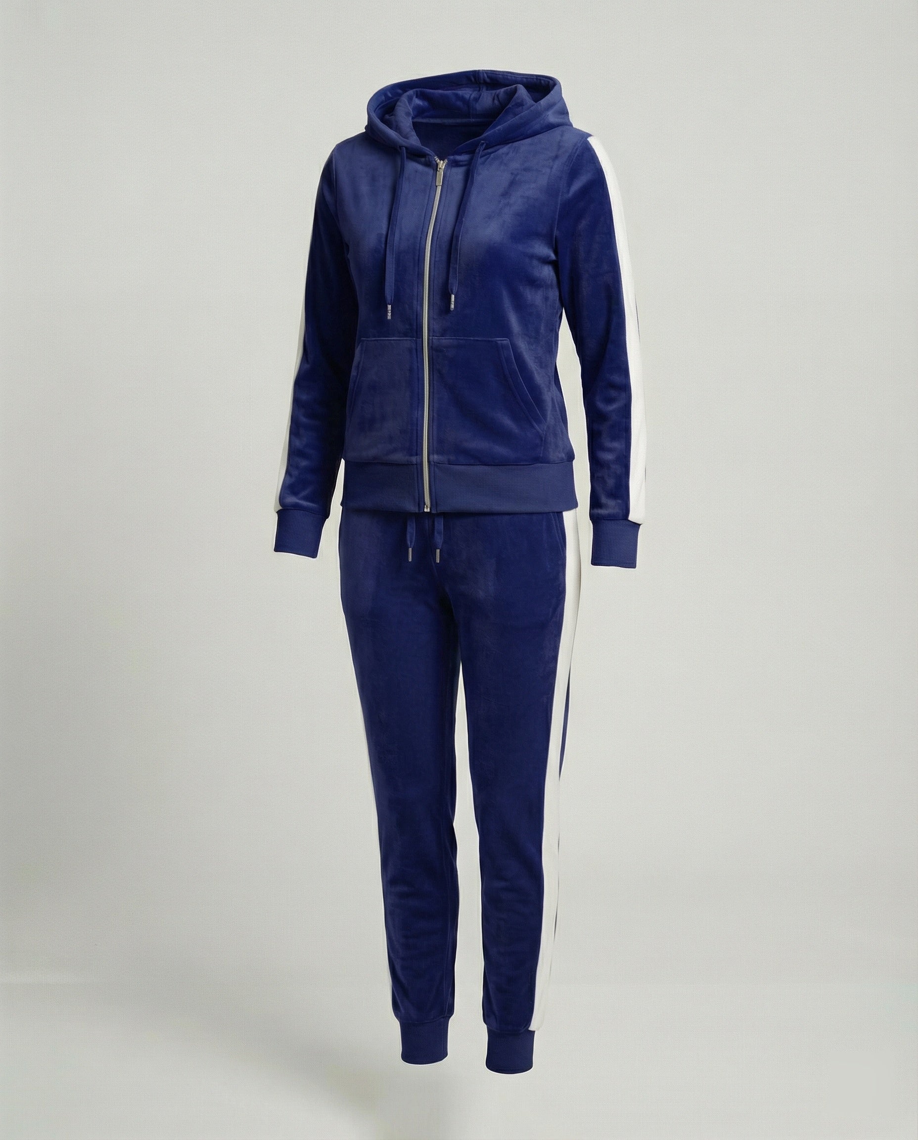 Damen Velours Trainingsanzug mit Kapuze - Image 12