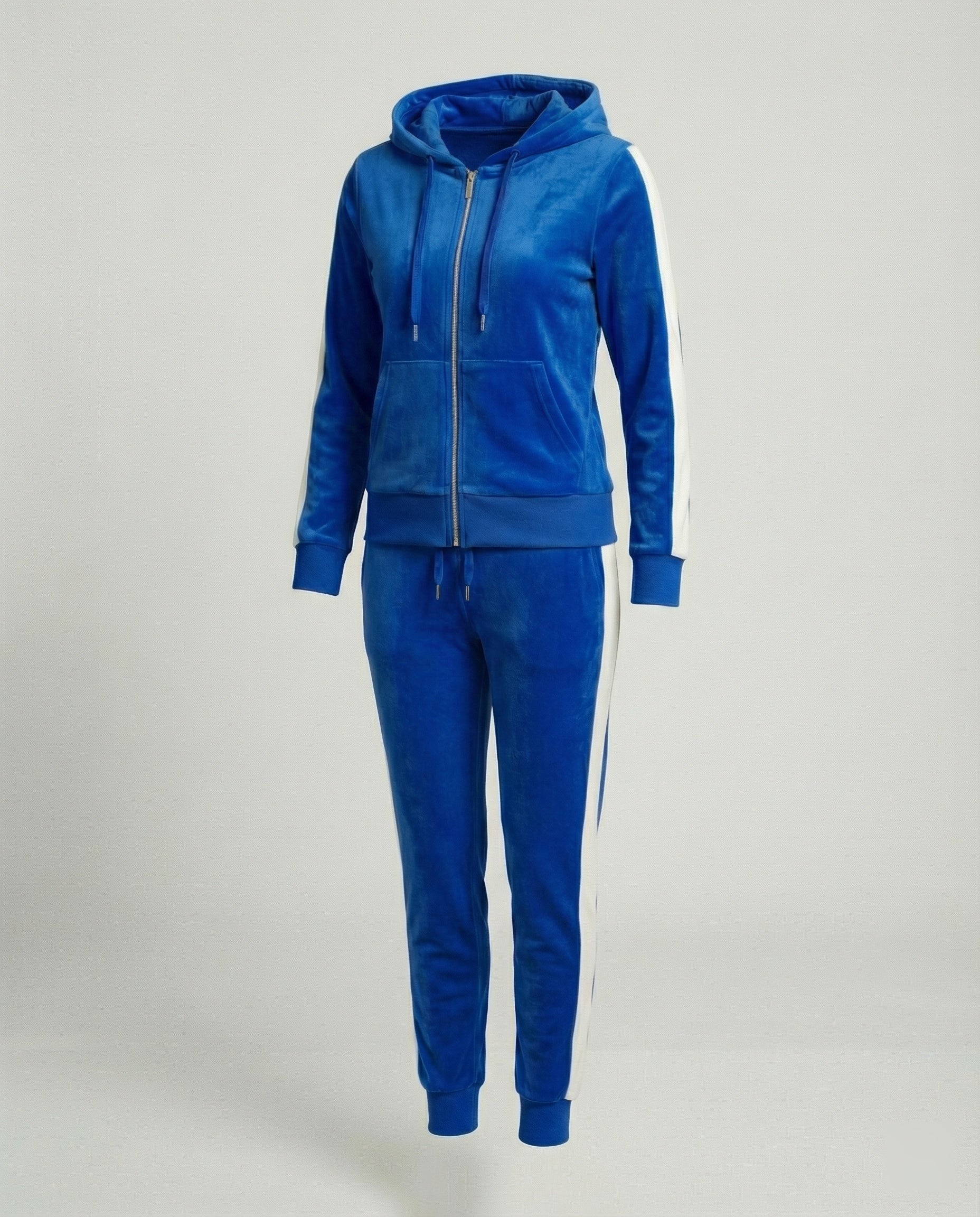 Damen Velours Trainingsanzug mit Kapuze - Image 6