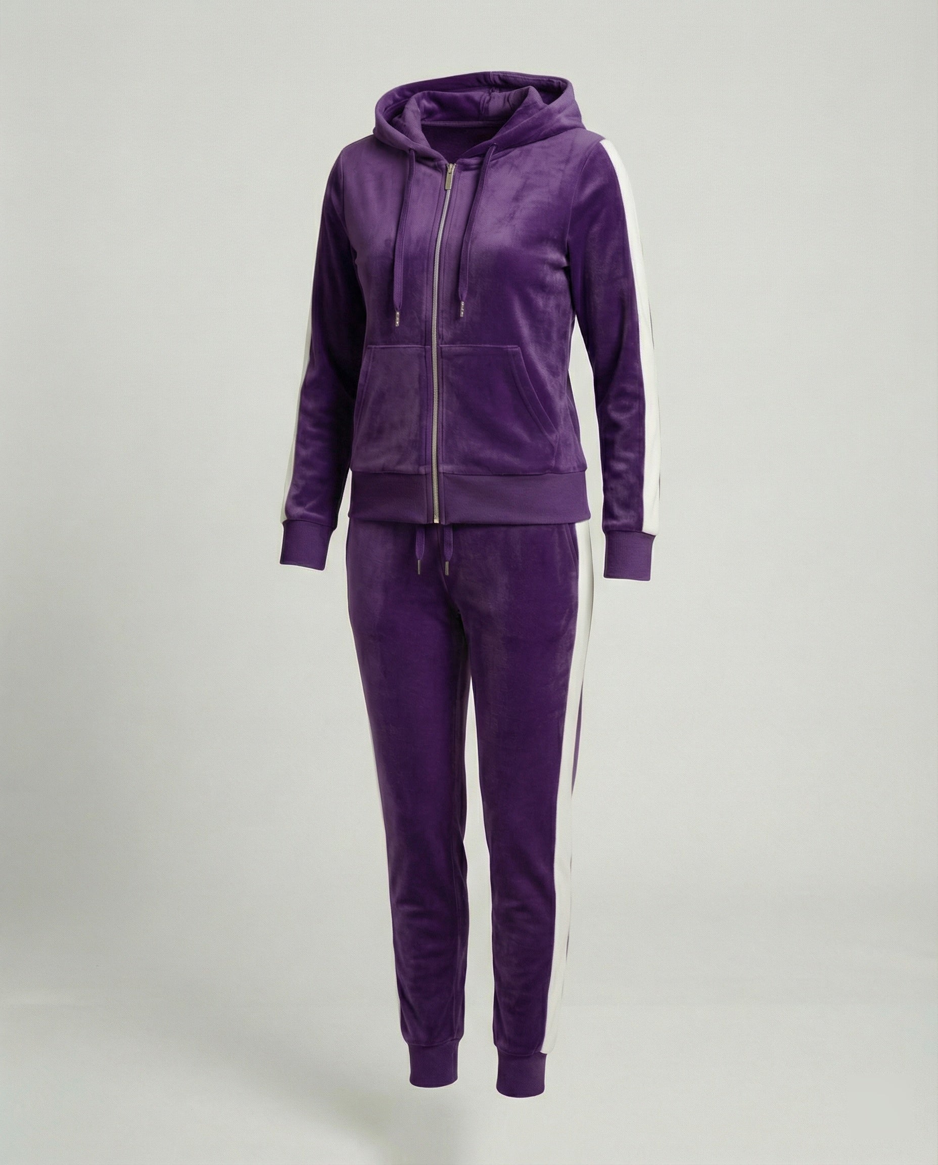 Damen Velours Trainingsanzug mit Kapuze - Image 9