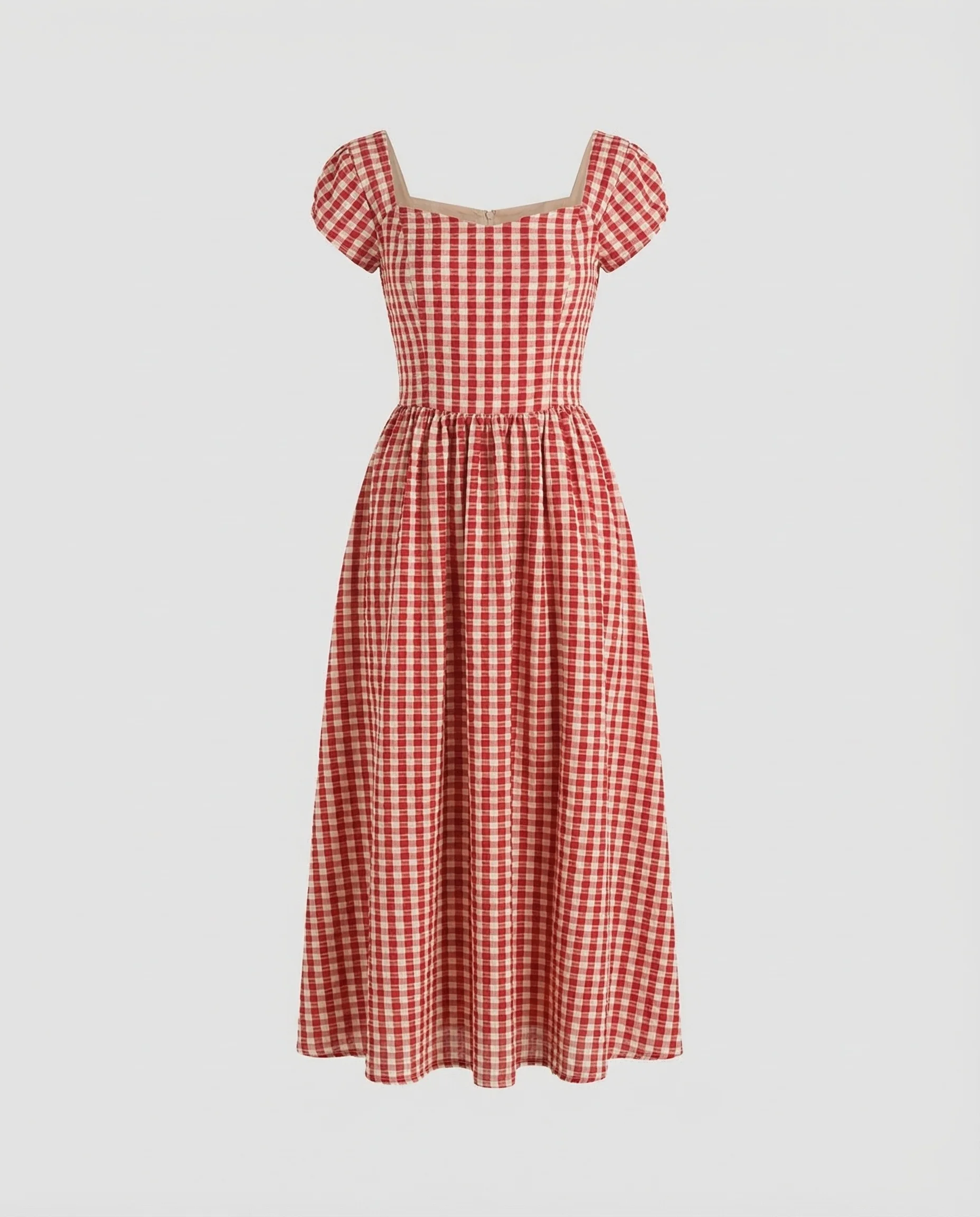 Damen Vichy Karo Midikleid - Image 5