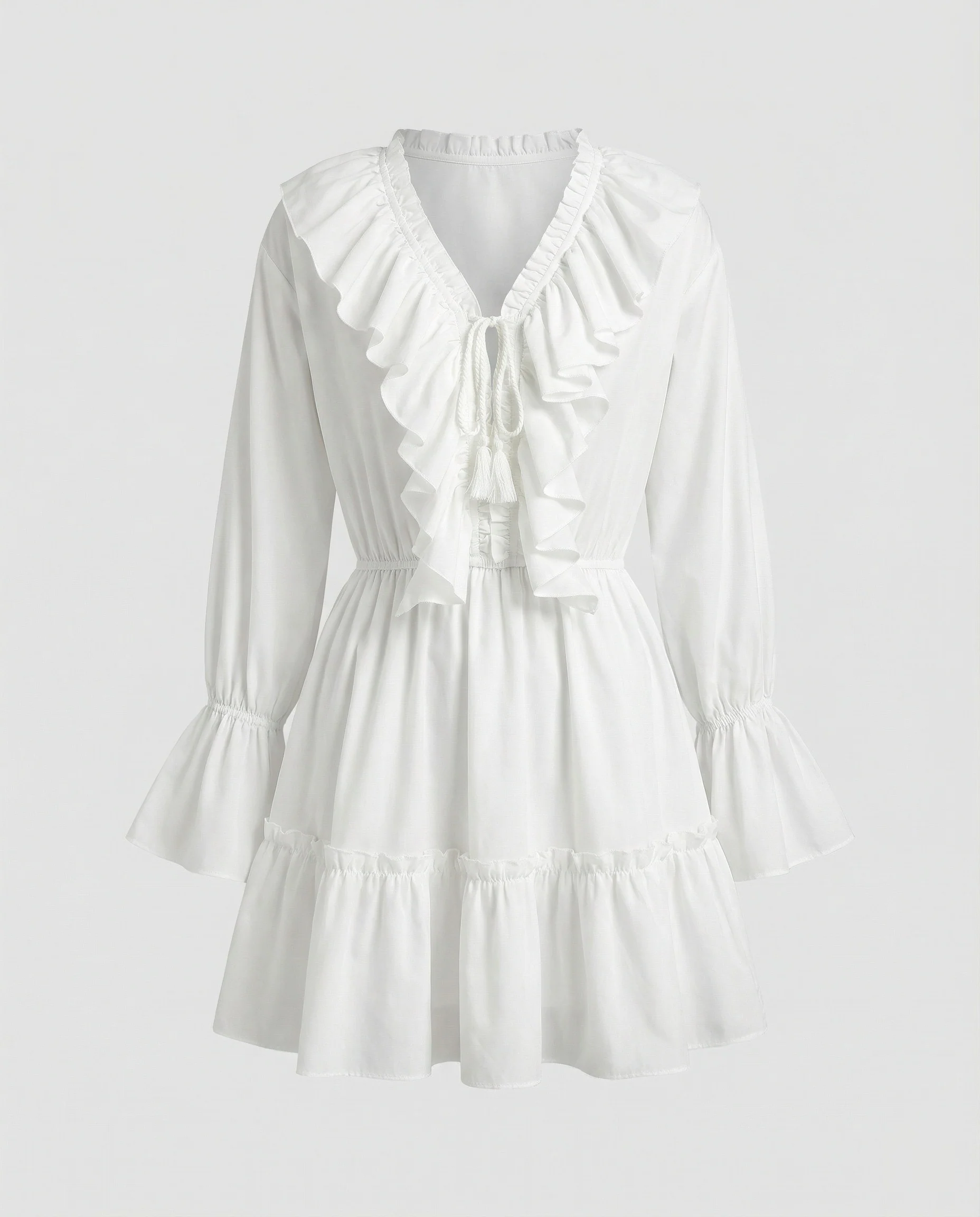 Freizeitkleid Damen Volant Minikleid - Image 5