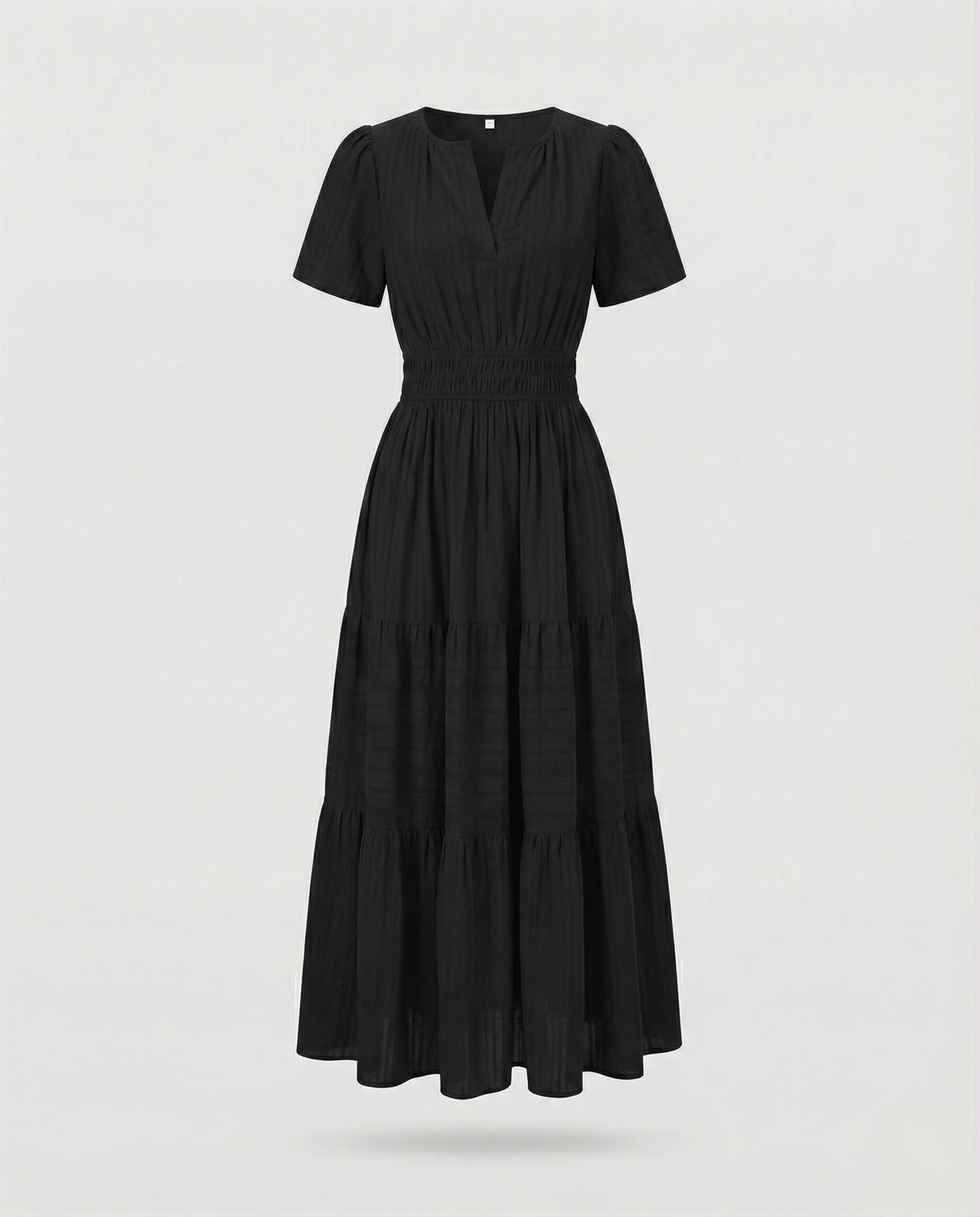 Freizeitkleid Damen Midikleid Falten - Image 7