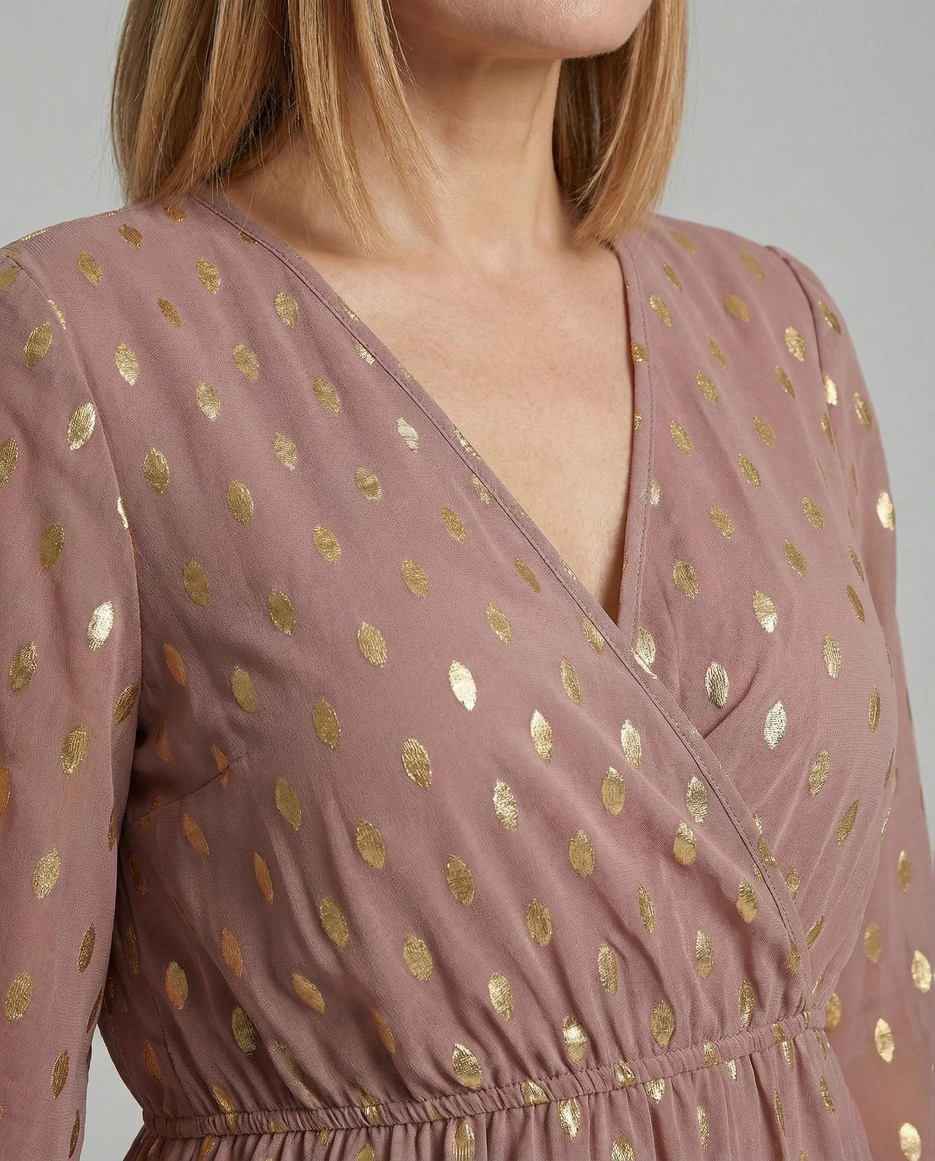 Freizeitkleid Damen Wickel Midikleid - Image 3