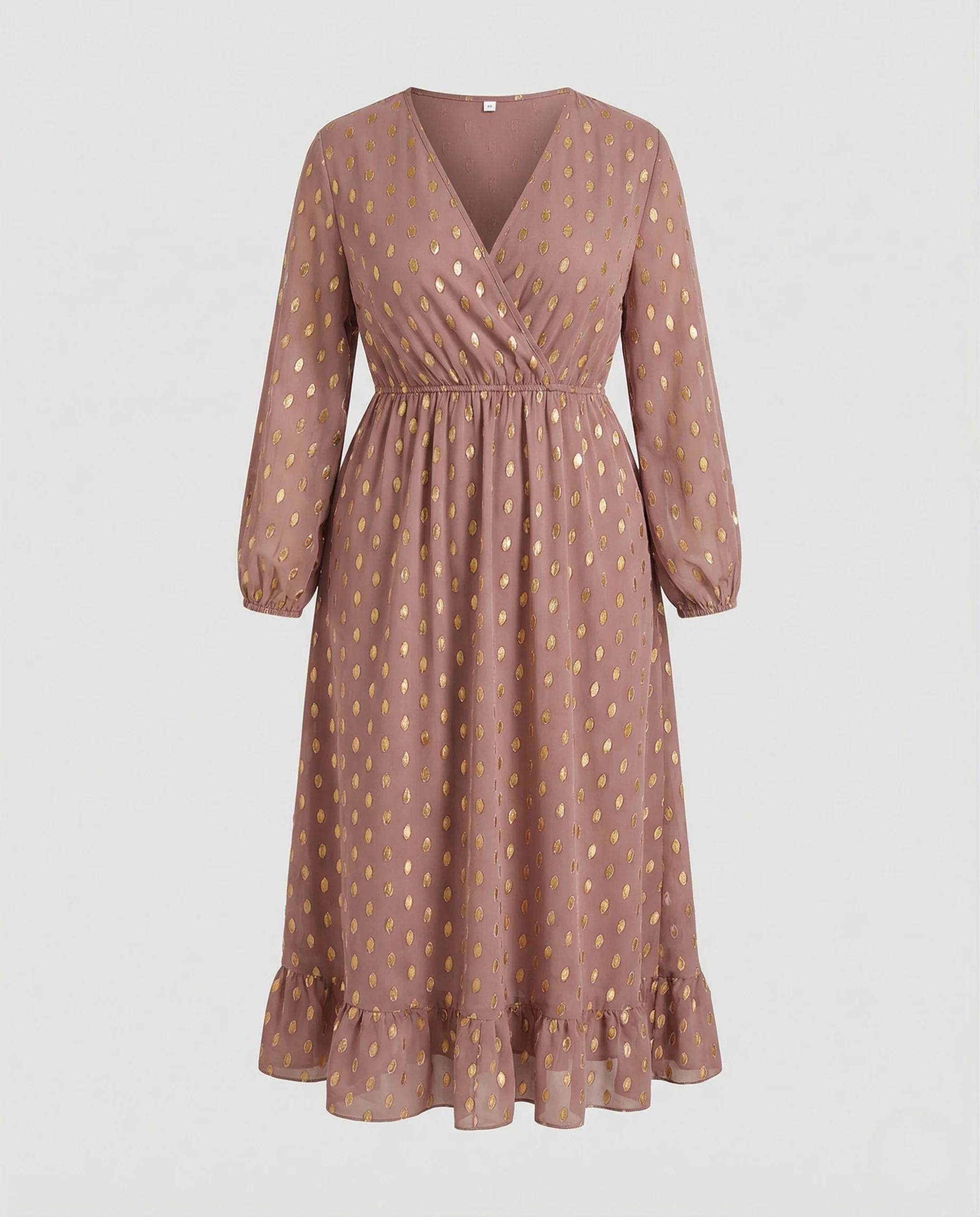 Freizeitkleid Damen Wickel Midikleid - Image 5