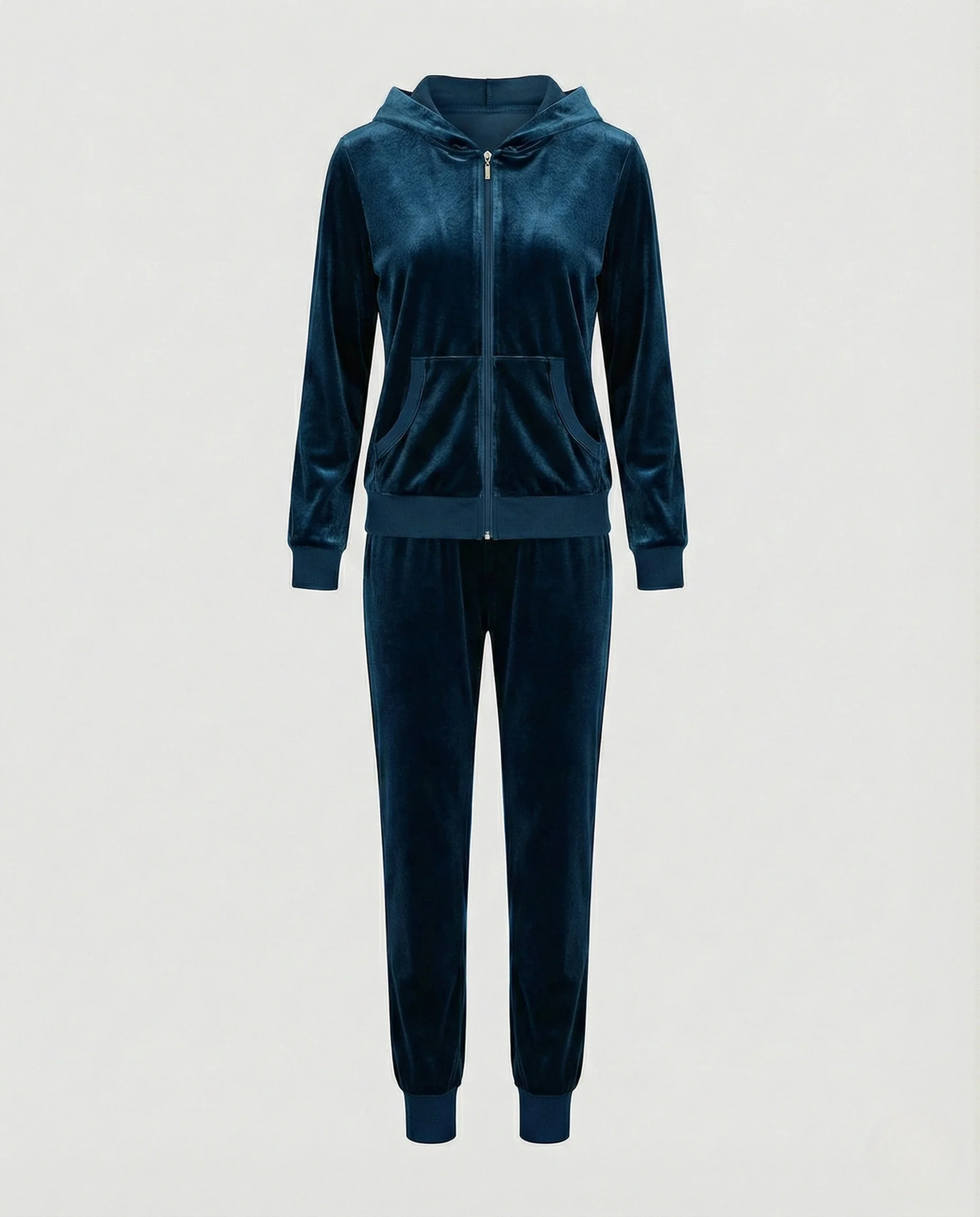 Freizeitkleidung Damen Samt Jogginganzug - Image 10