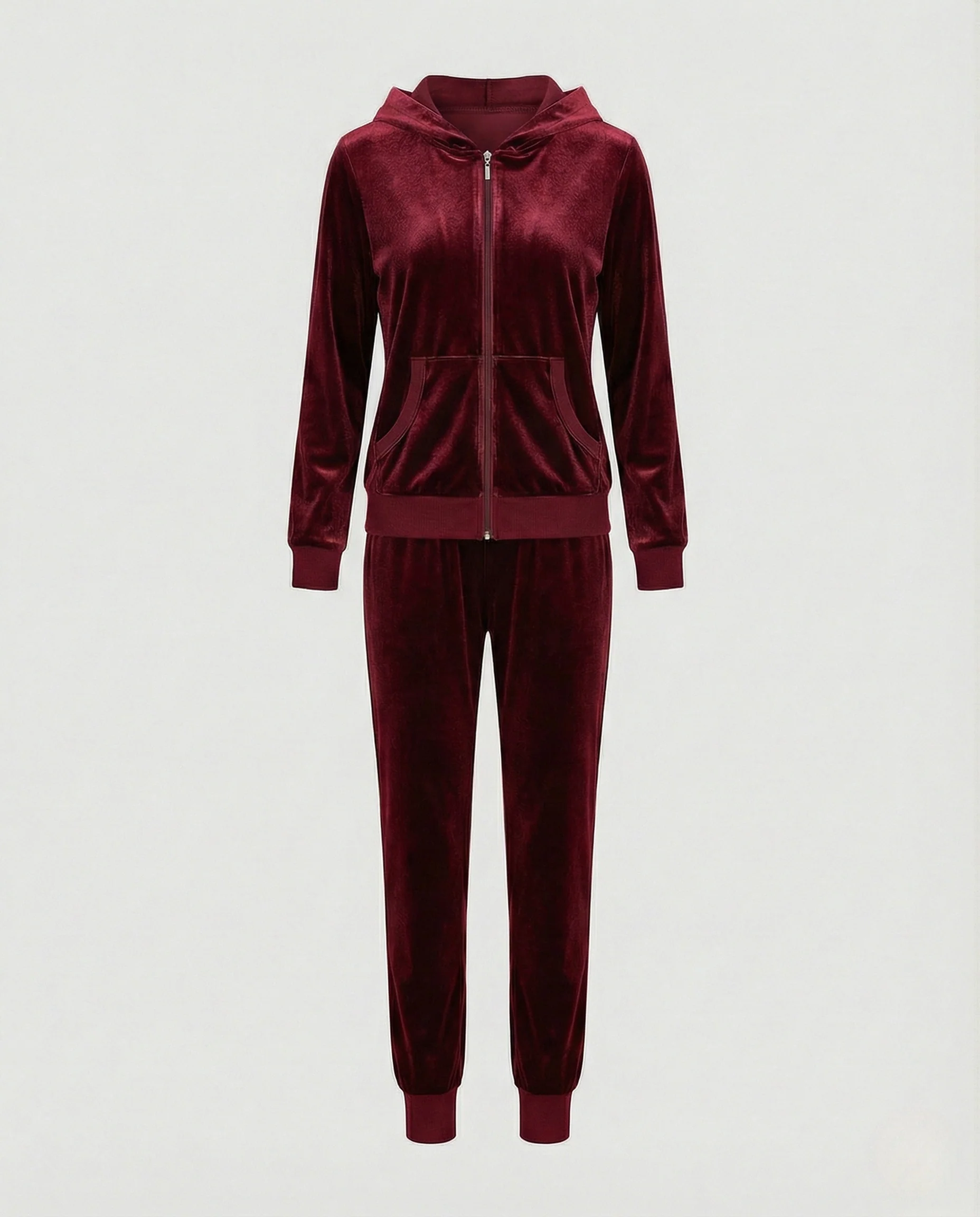 Freizeitkleidung Damen Samt Jogginganzug - Image 8