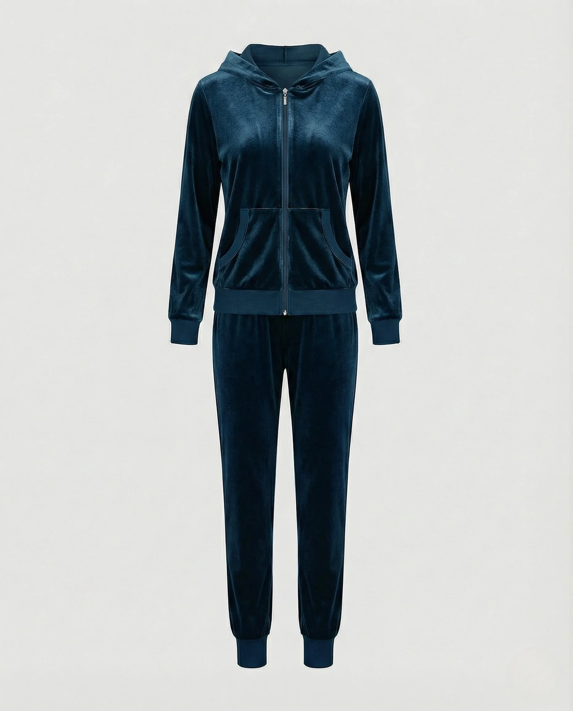Freizeitkleidung Damen Samt Jogginganzug - Image 9