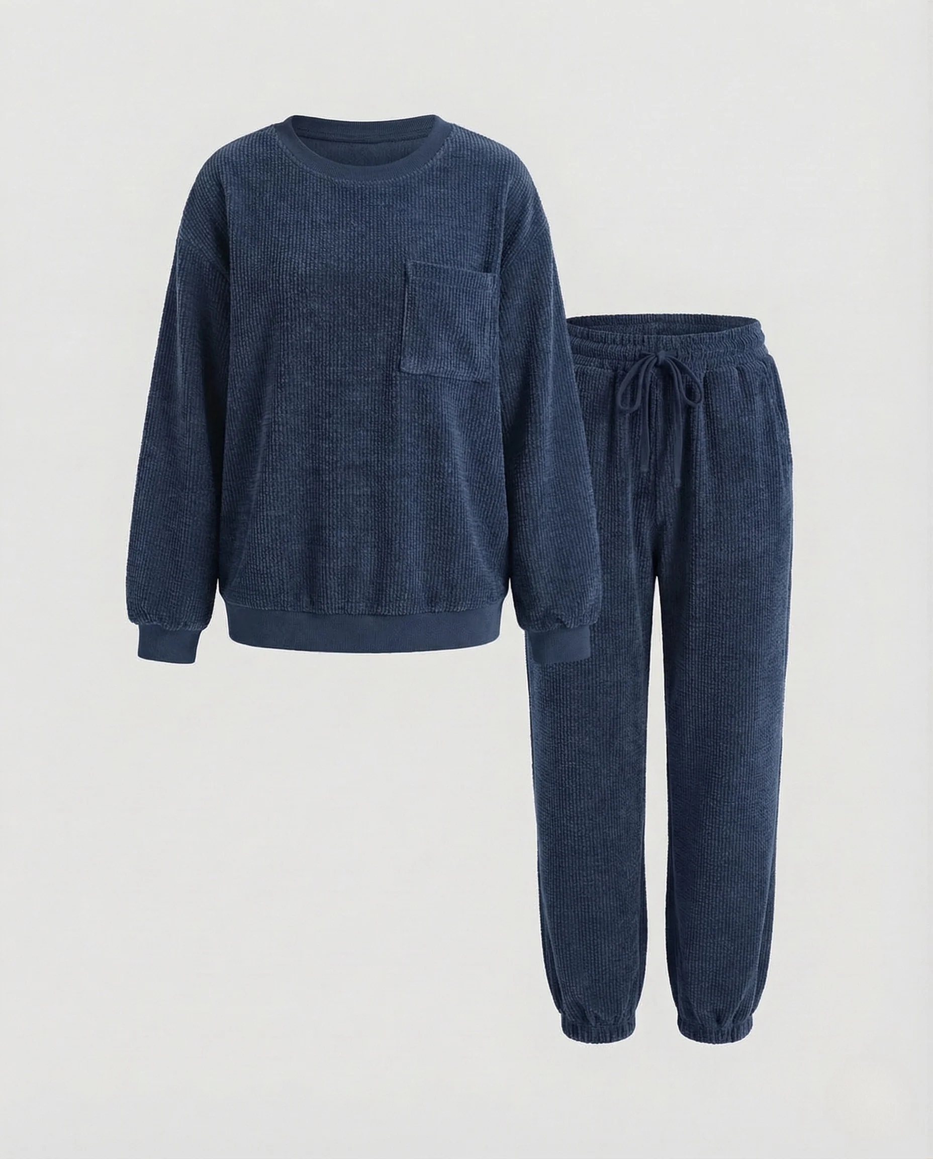 Damen Chenille Lounge Set Pullover Jogginghose - Image 8